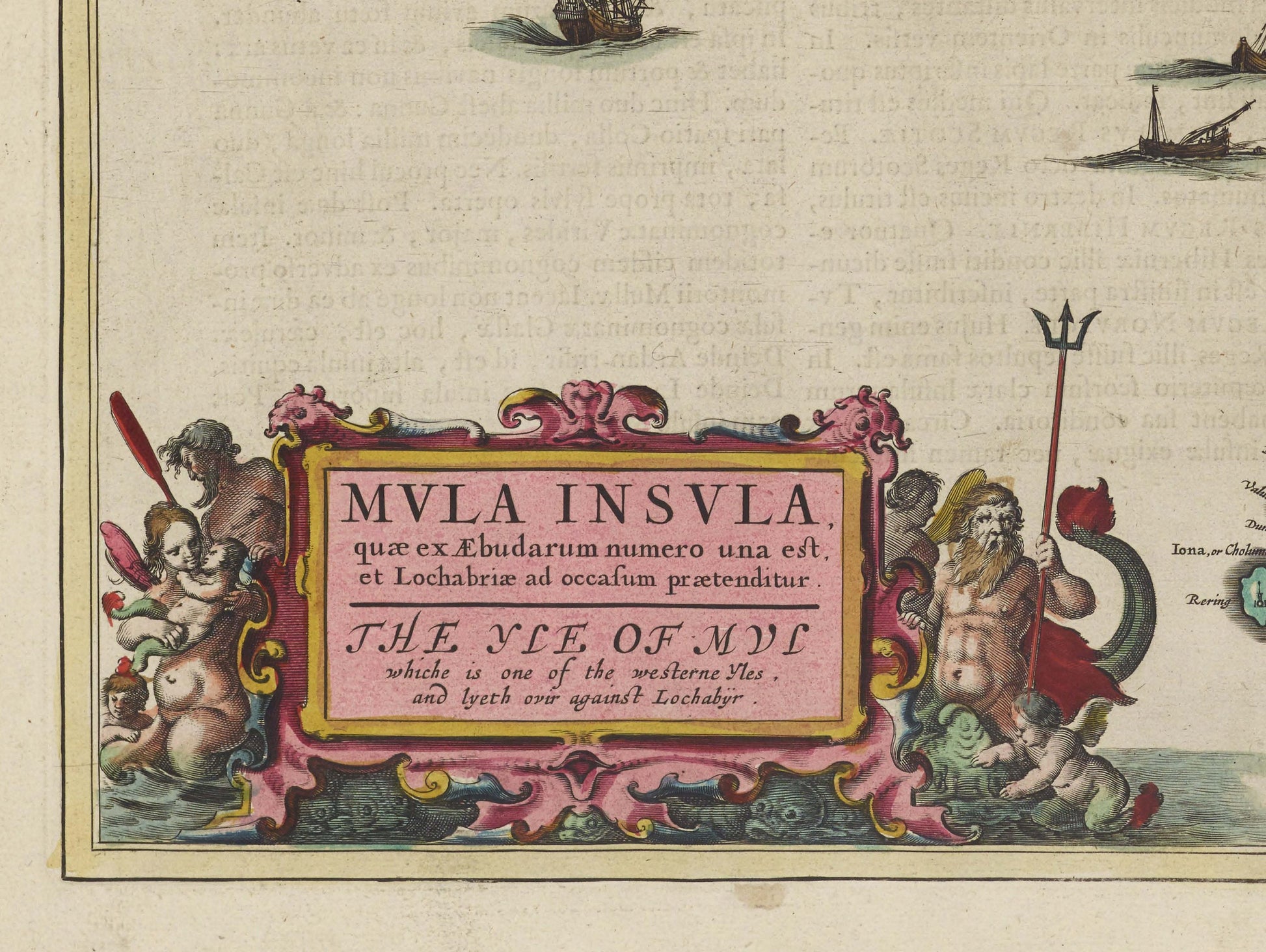 Old Isle of Mull Map | Mvla Insvla | Old Antique Map | 1665 | Blaeu Map | Tobermory, Kilchoan, Kintyre, Craignure, Calgary, Salen