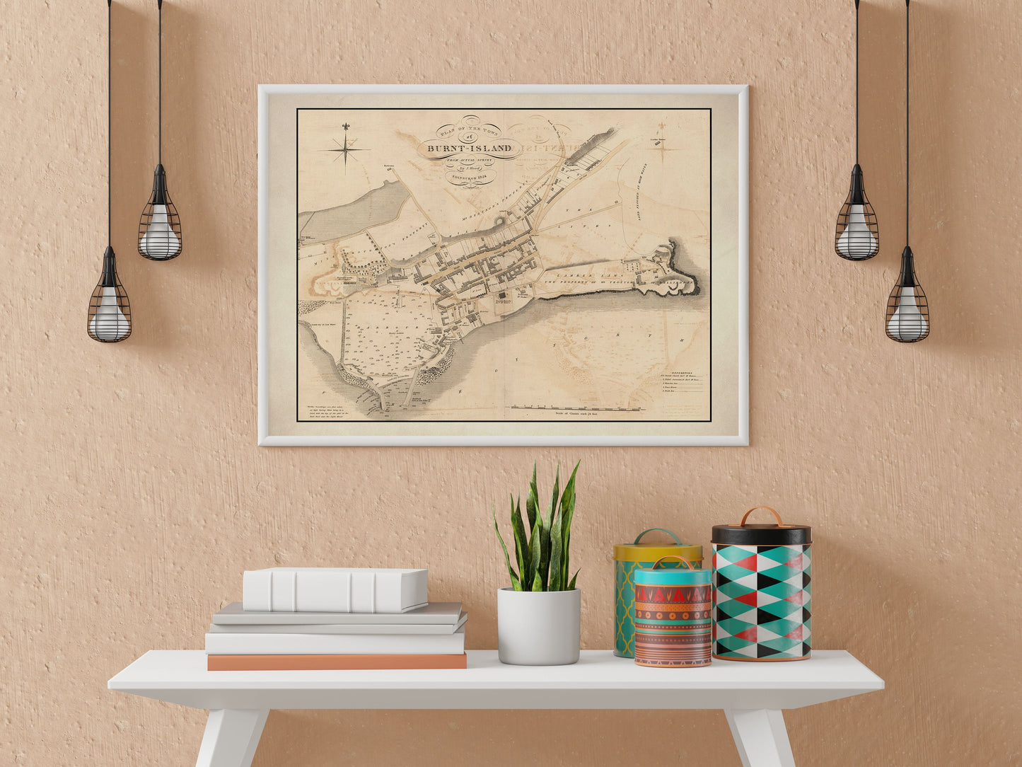 Burntisland Vintage Map | Old Map of Burnt Island | Wall Art Print | Antique maps | Ancient Scotland | Burntisland History