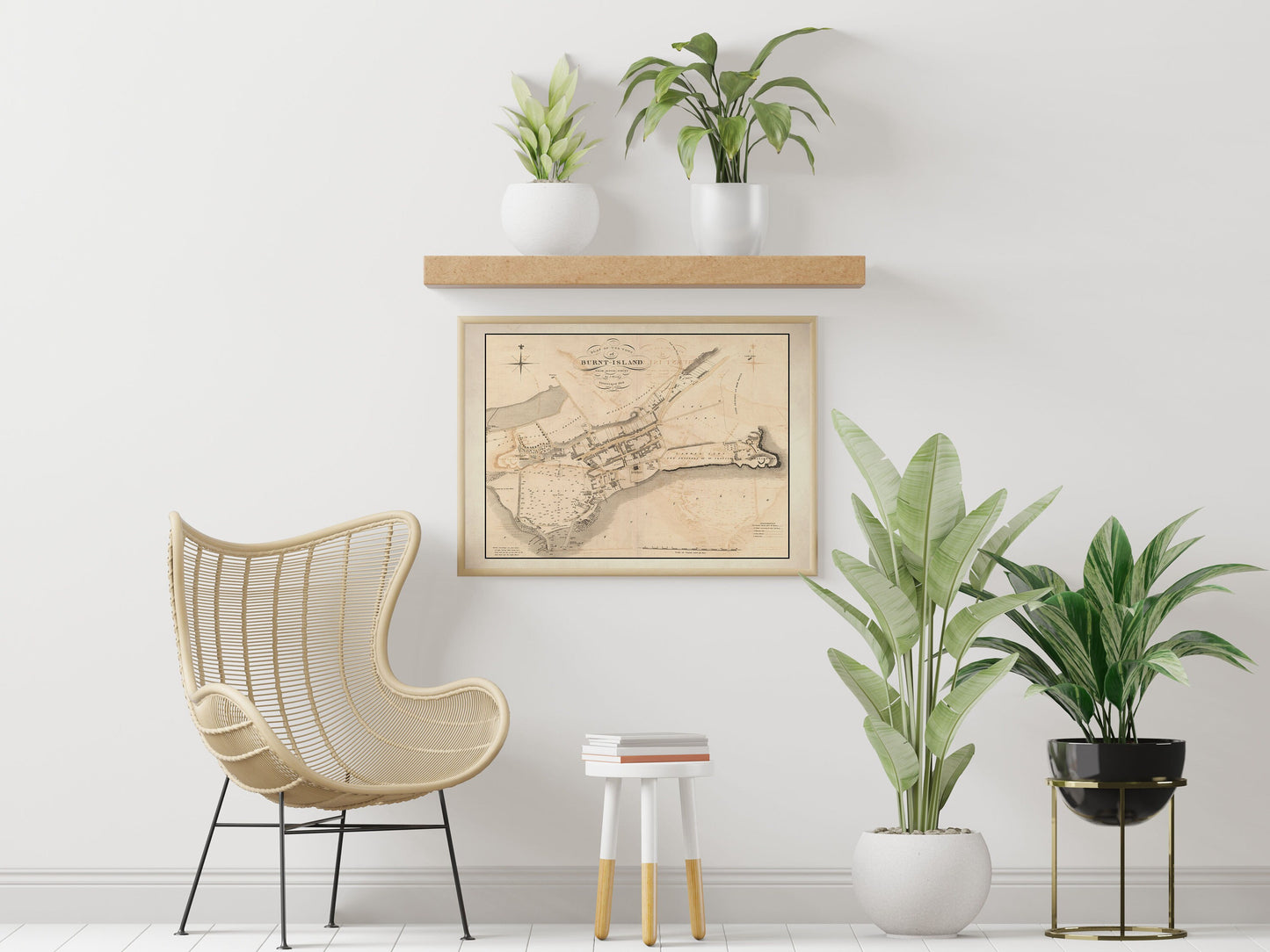 Burntisland Vintage Map | Old Map of Burnt Island | Wall Art Print | Antique maps | Ancient Scotland | Burntisland History