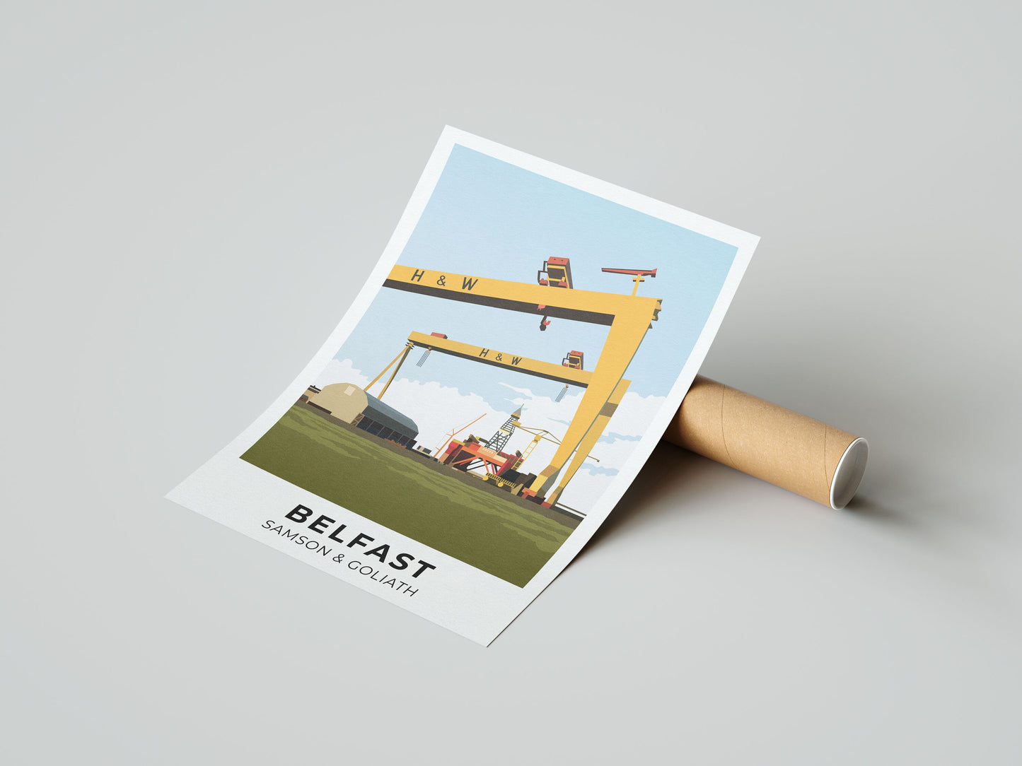 Belfast, Samson and Goliath Print | Northern Ireland | Harland and Wolff | Iconic Landmark | Belfast Cranes