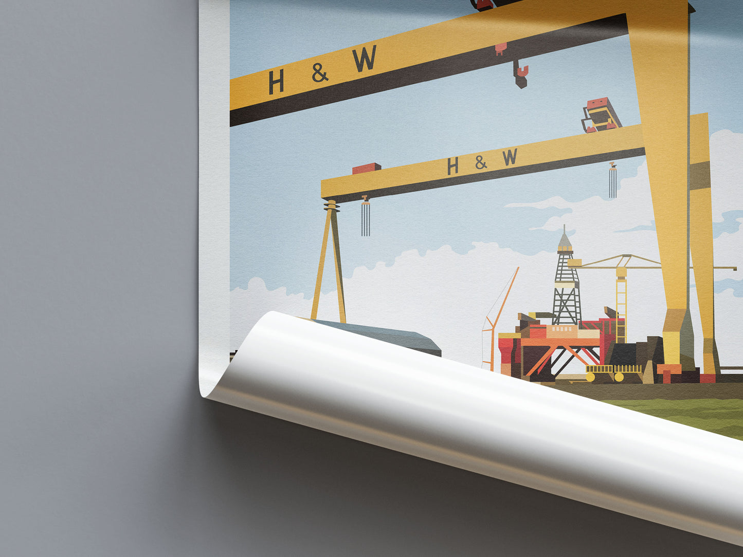 Belfast, Samson and Goliath Print | Northern Ireland | Harland and Wolff | Iconic Landmark | Belfast Cranes