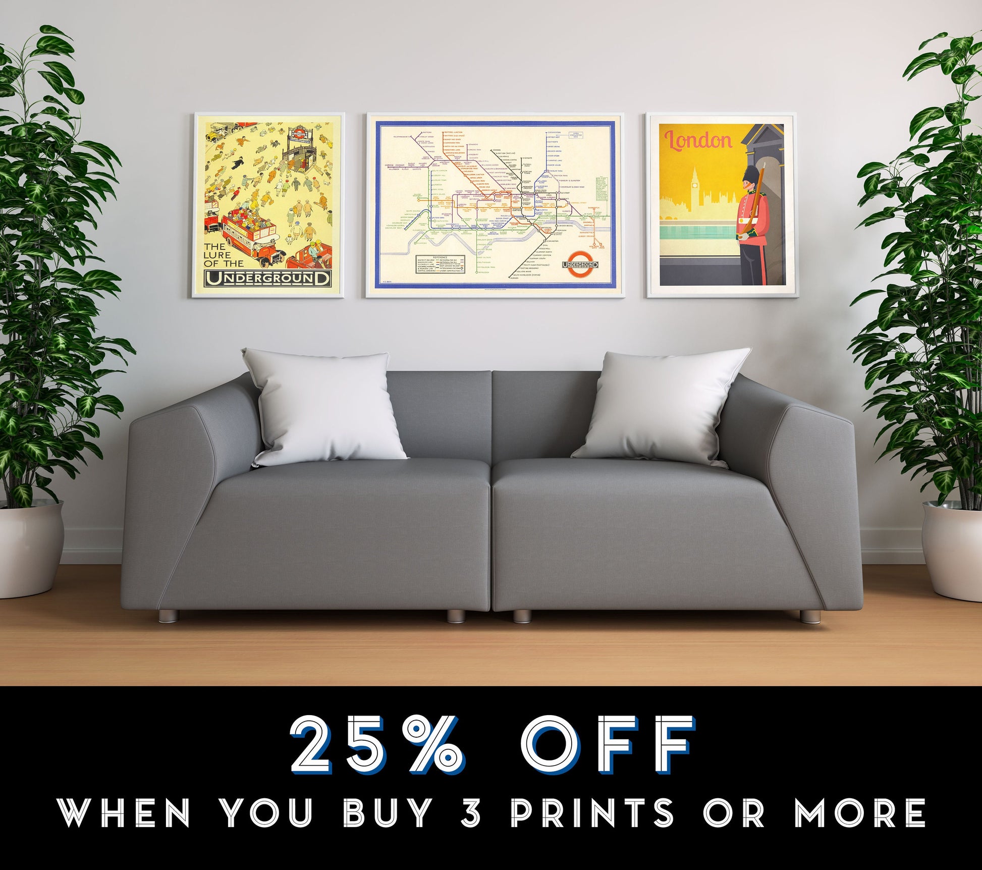 London Subway Underground Poster | Harry Beck's Tube map | Vintage London Print | 1933 | Antique British Map | Retro Subway Map