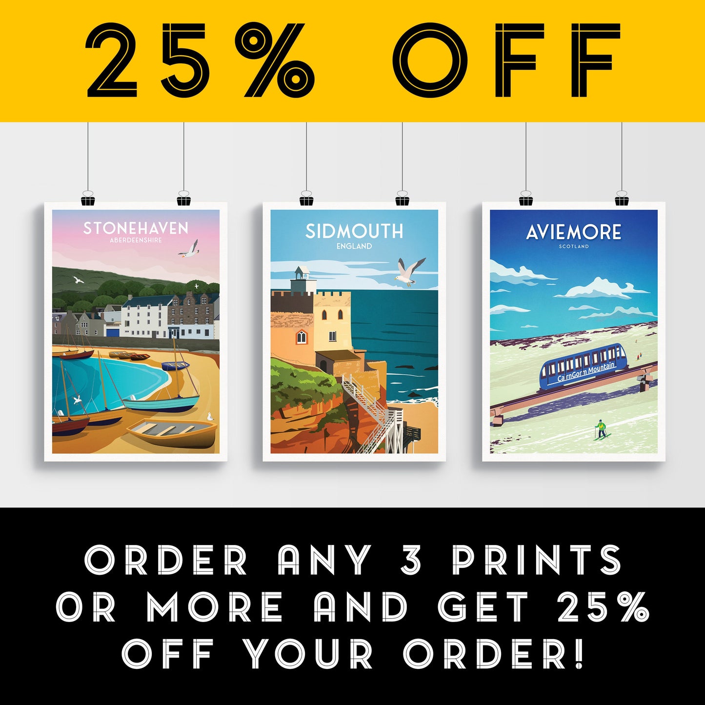Sidmouth Travel Poster - England - A4, A3, A2, A1
