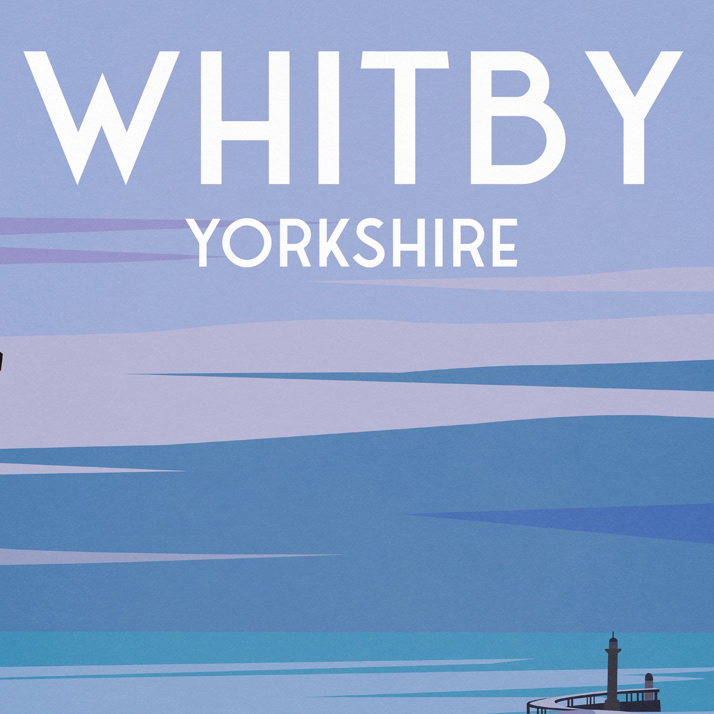 Whitby Travel Poster | 199 steps | Whitby harbour | North Yorkshire Wall Art | Home Decor Artwork | Wedding gift | Birthday Present