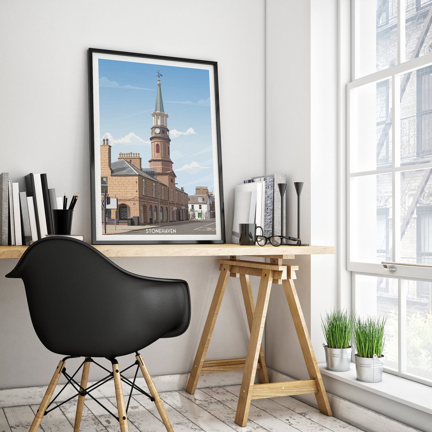 Stonehaven Market Square Print - Stonehaven Harbour - Aberdeenshire - Scotland