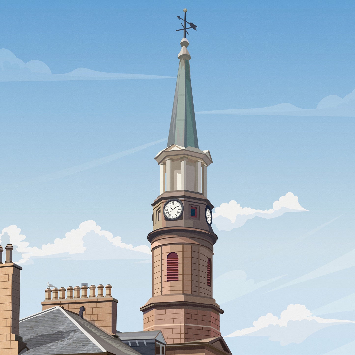 Stonehaven Market Square Print - Stonehaven Harbour - Aberdeenshire - Scotland