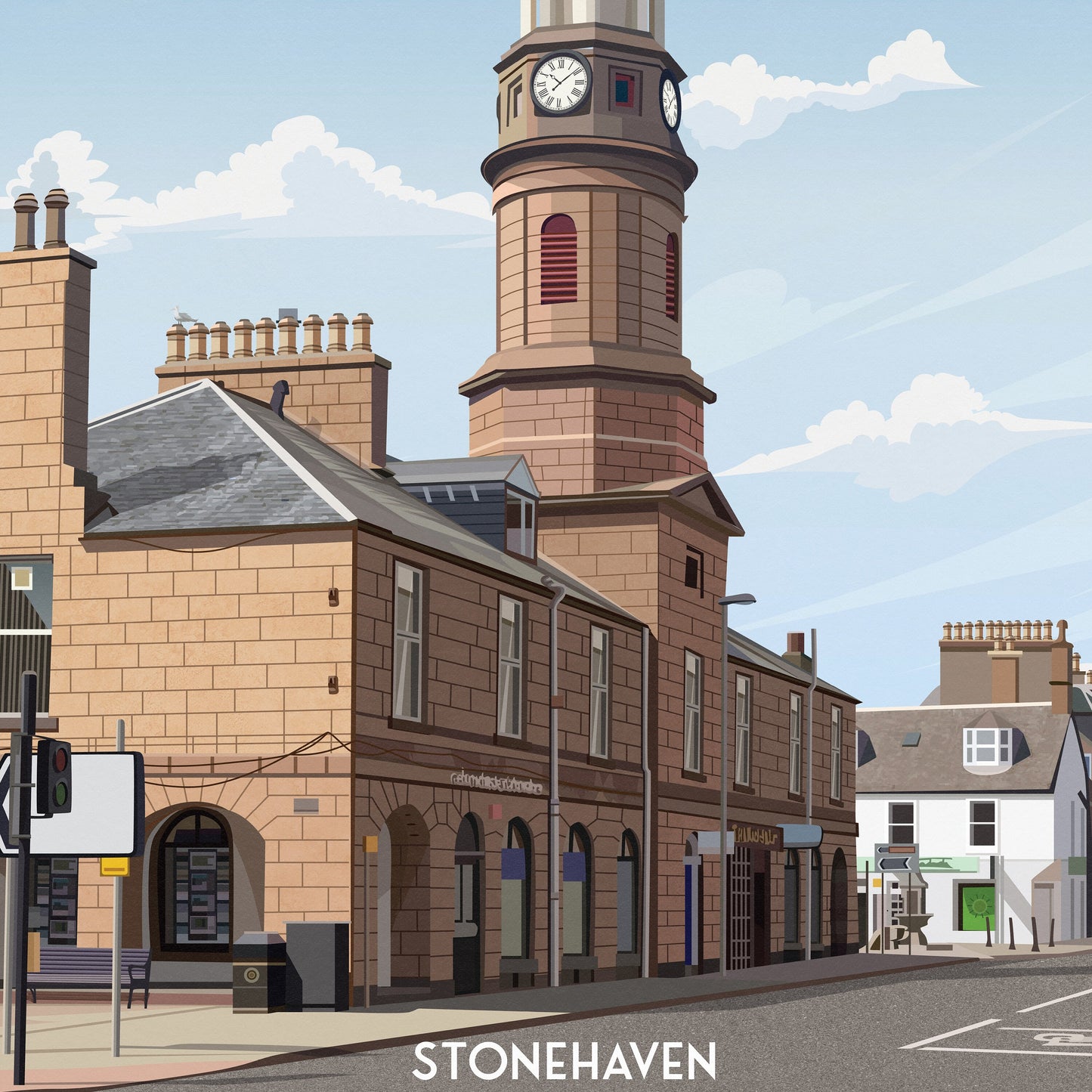 Stonehaven Market Square Print - Stonehaven Harbour - Aberdeenshire - Scotland