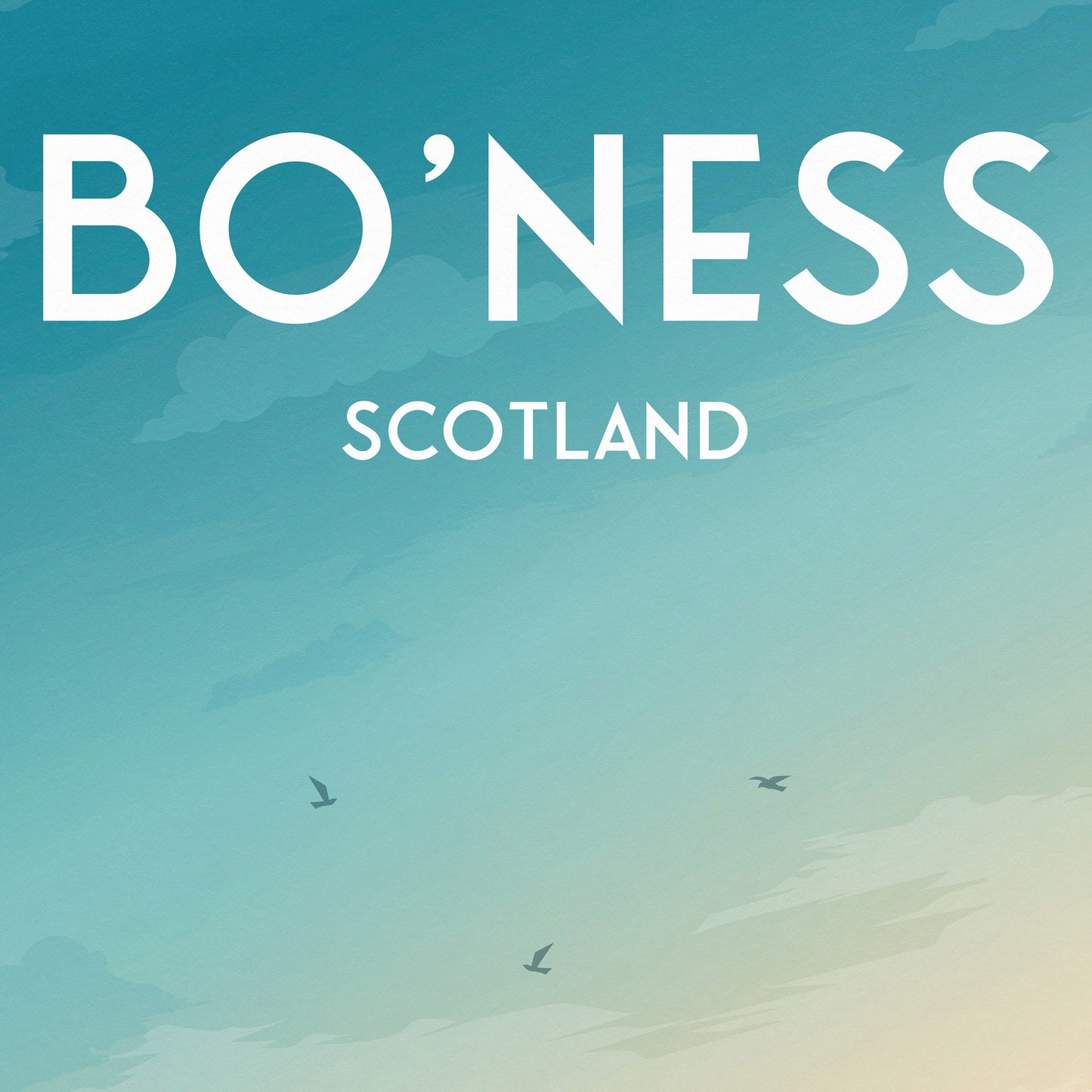 Bo'Ness Print, Scotland Travel Poster, Borrowstounness Illustration, Wall Decor, Firth of Forth, Lothian