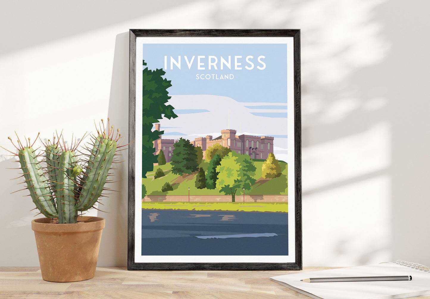 Inverness Travel Poster | Fort William to Inverness | Scottish Highlands | Inverness Castle | Great Scottish Trails