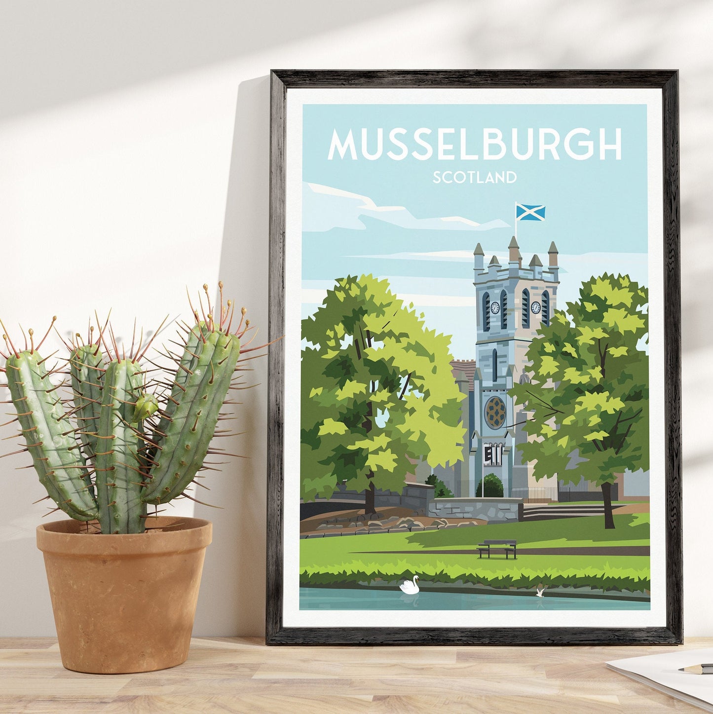Musselburgh Print - St Andrews High Church - Edinburgh Poster - East Lothian - Midlothian