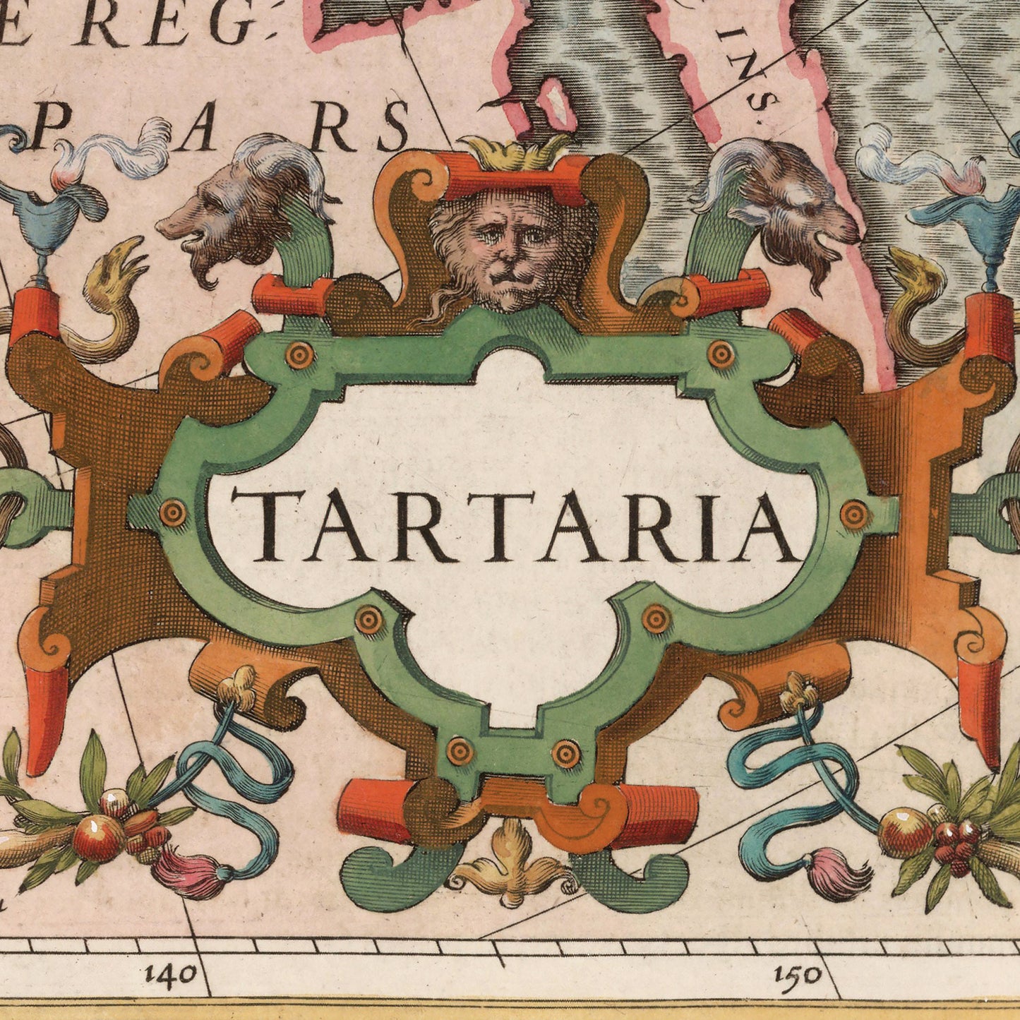 Tartatia Map | 1623 | Vintage Reproduction Print | Hendricus Hondius | Gerhard Mercator | Tartary | Russia | Crimea