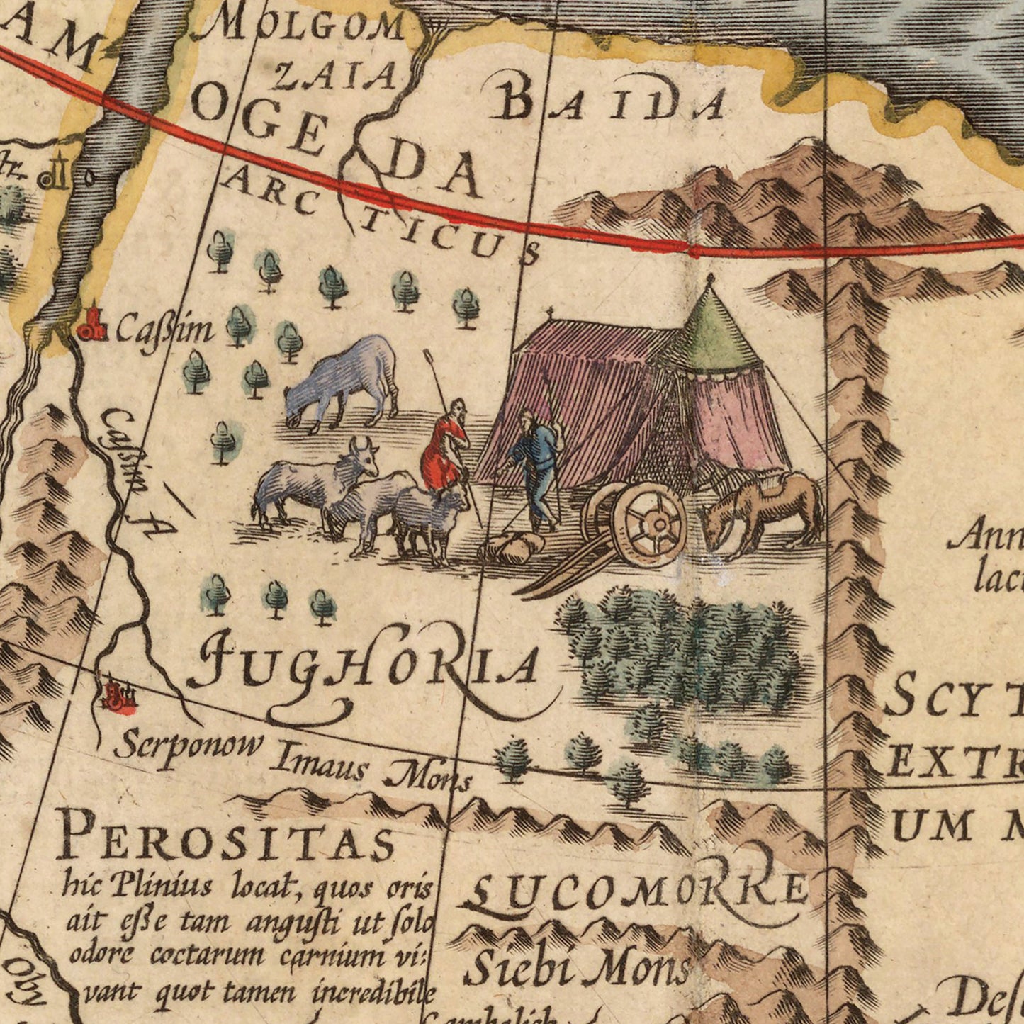 Tartatia Map | 1623 | Vintage Reproduction Print | Hendricus Hondius | Gerhard Mercator | Tartary | Russia | Crimea