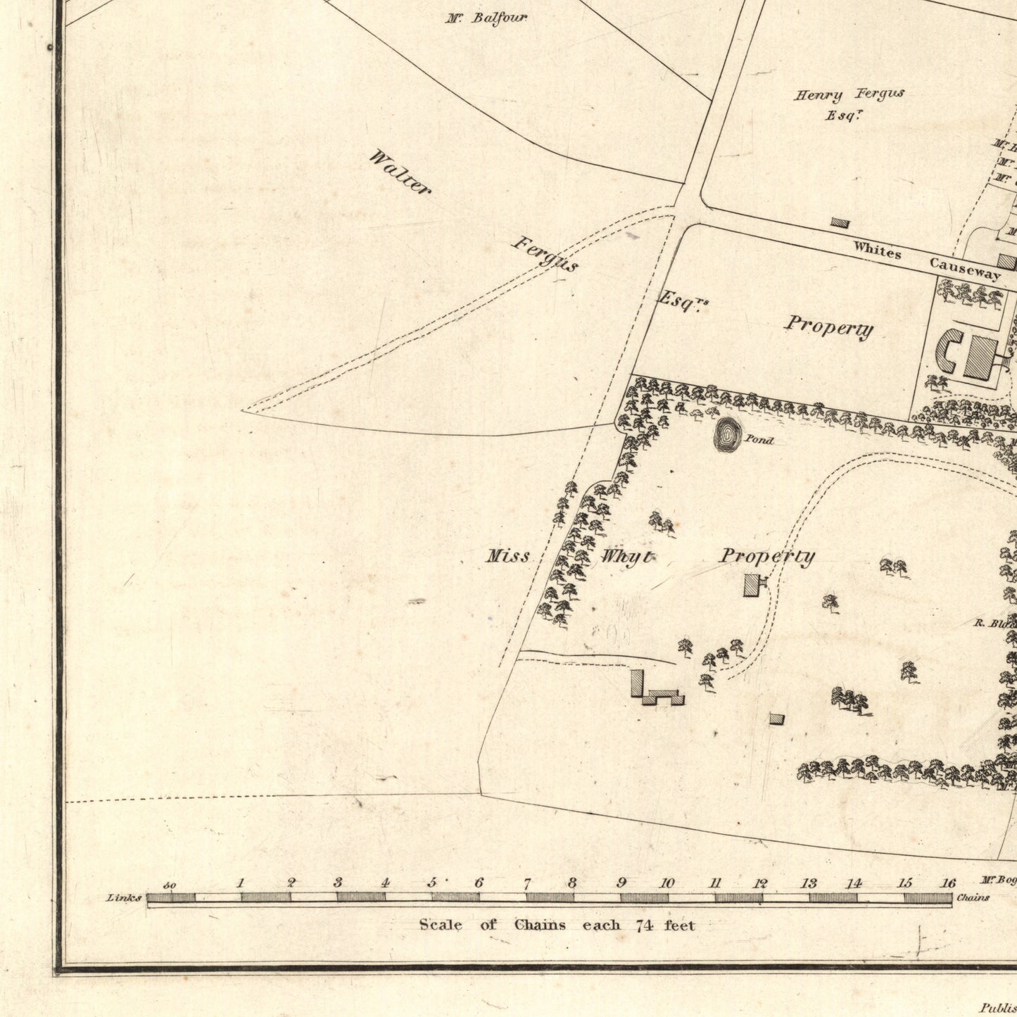 Kirkcaldy Map | Plan of the Town of Kirkcaldy from actual survey | Kingodm of Fife | Scotland Print | Vintage Poster Reproduction