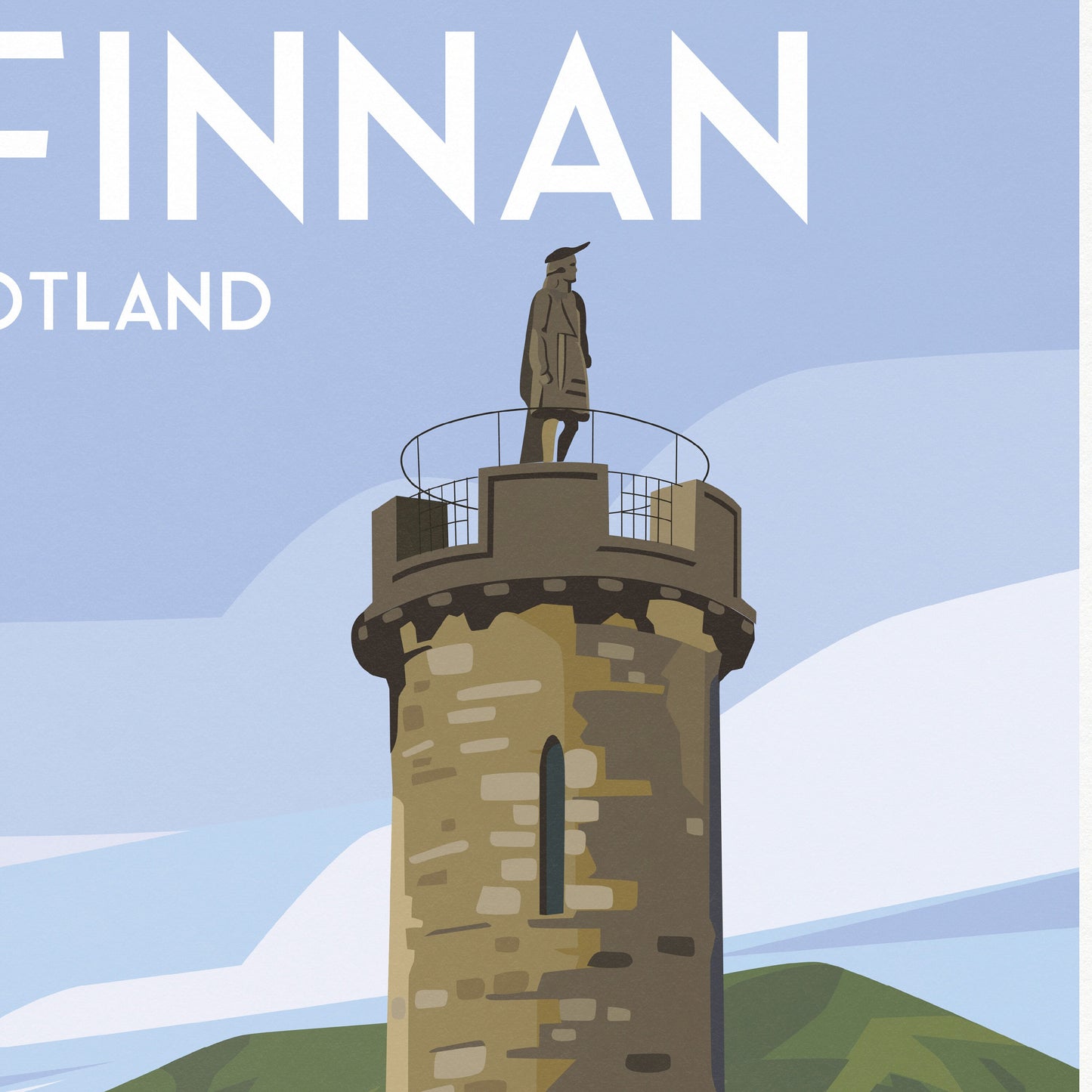 Glenfinnan Monument Print, Lochaber Travel Poster, Highlands, Scotland