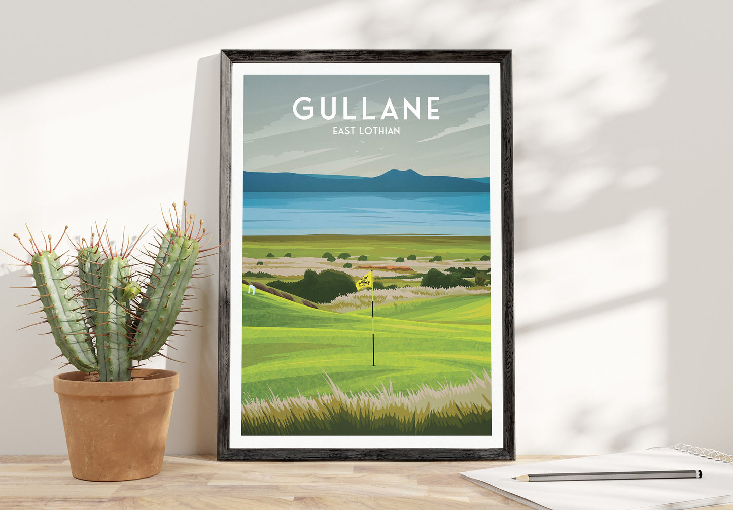 Gullane Golf Course No 3 - Travel Poster - East Lothian Print - Scotland Wall Art