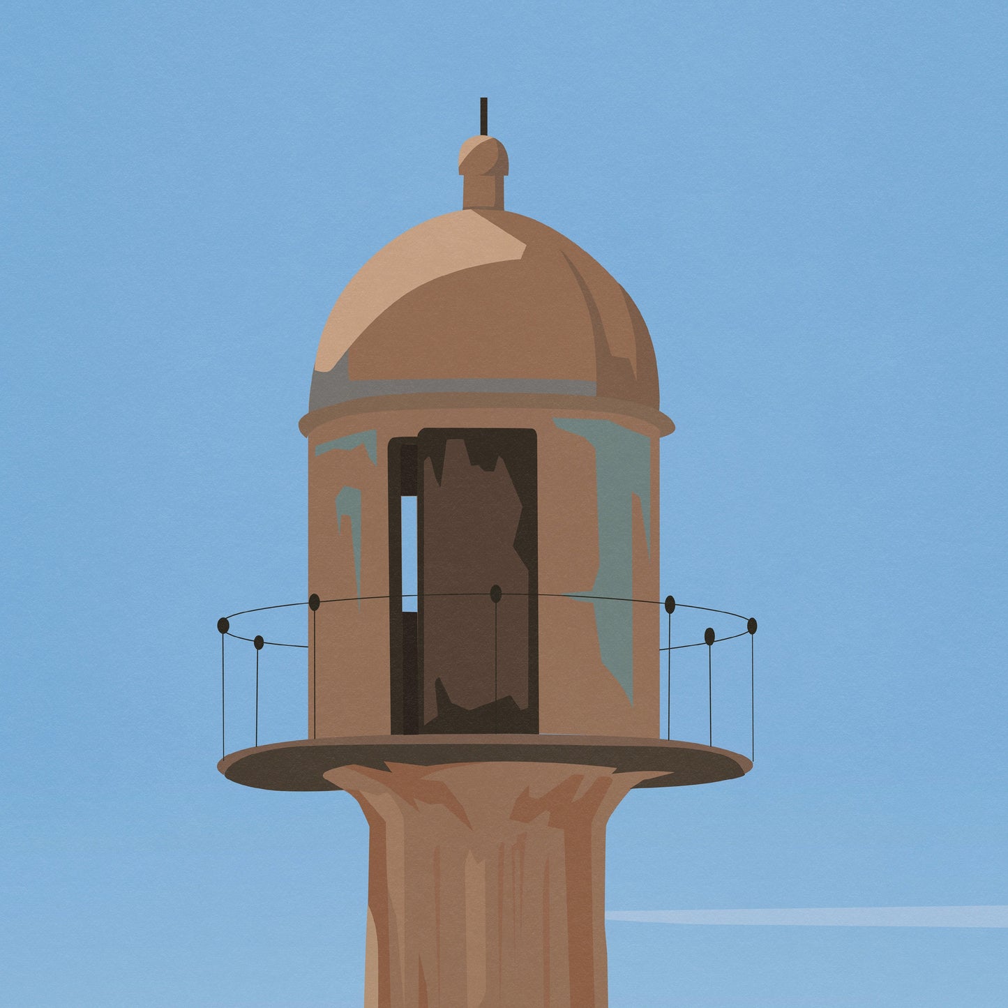 Methil Lighthouse Print - Fife Coastal Path - Travel Poster