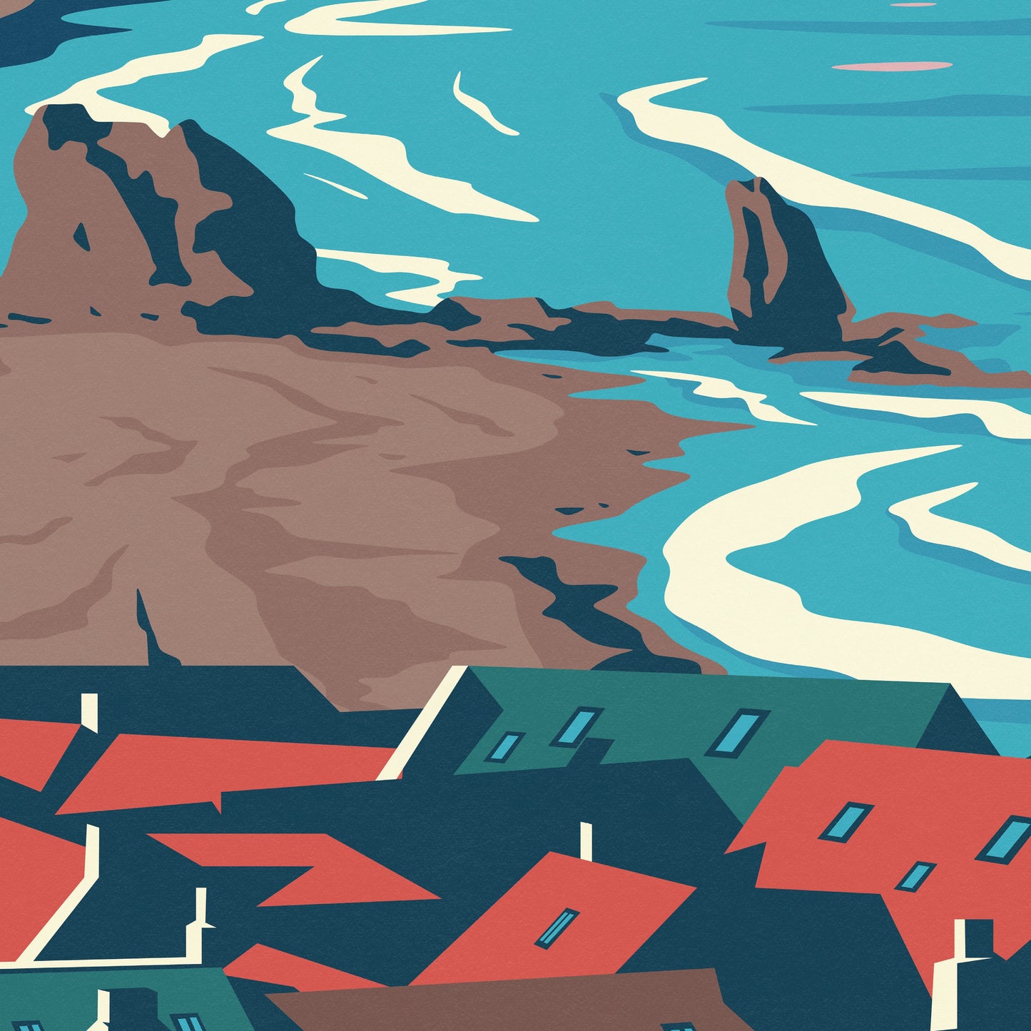 Cullen Print - Moray Firth - Scotland - Travel Poster - Three Kings - Coastal Charm