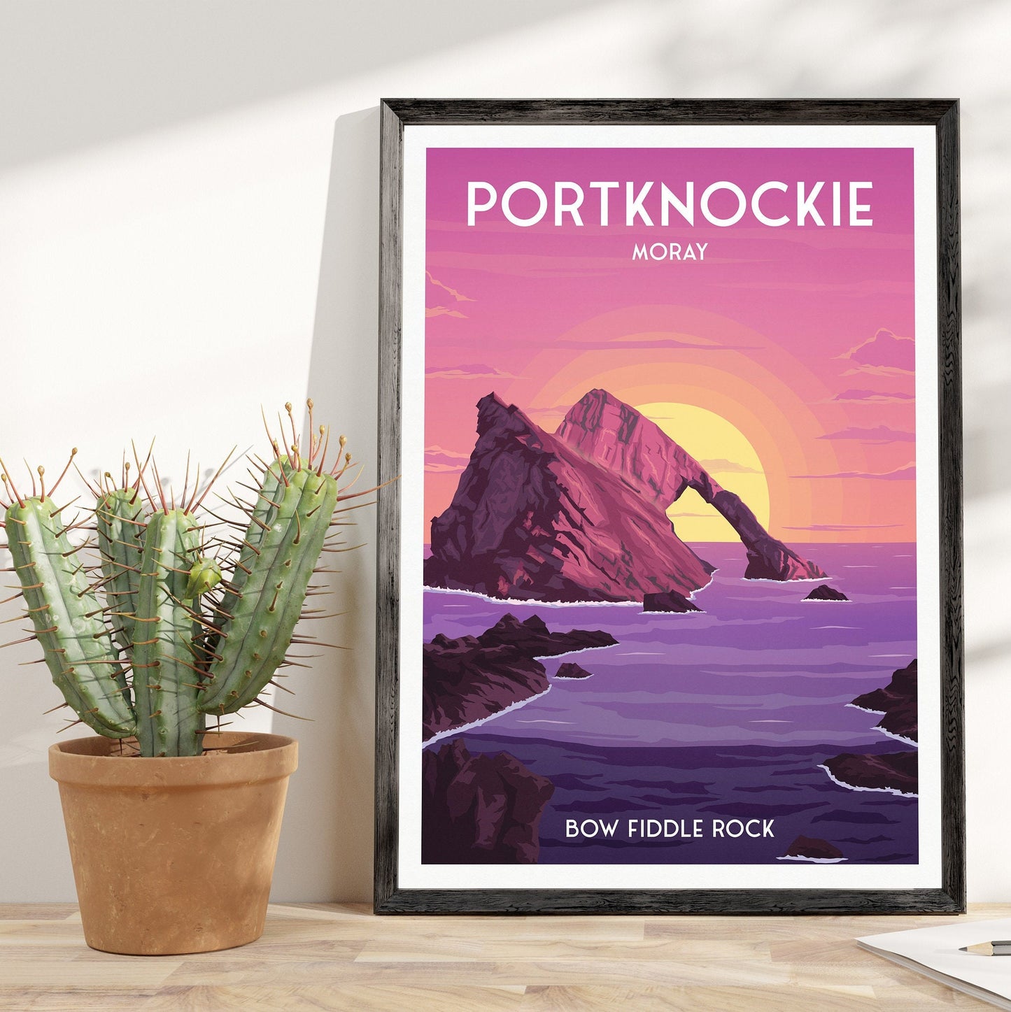 Portknockie Print - Bow Fiddle Rock - Moray Firth - Scotland