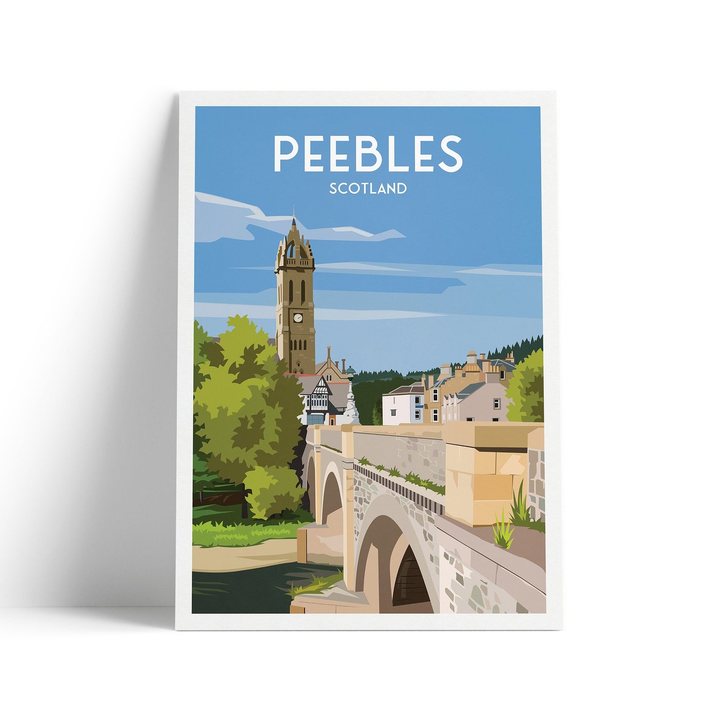 Peebles Print - Scottish Borders - Peebleshire - Scotland