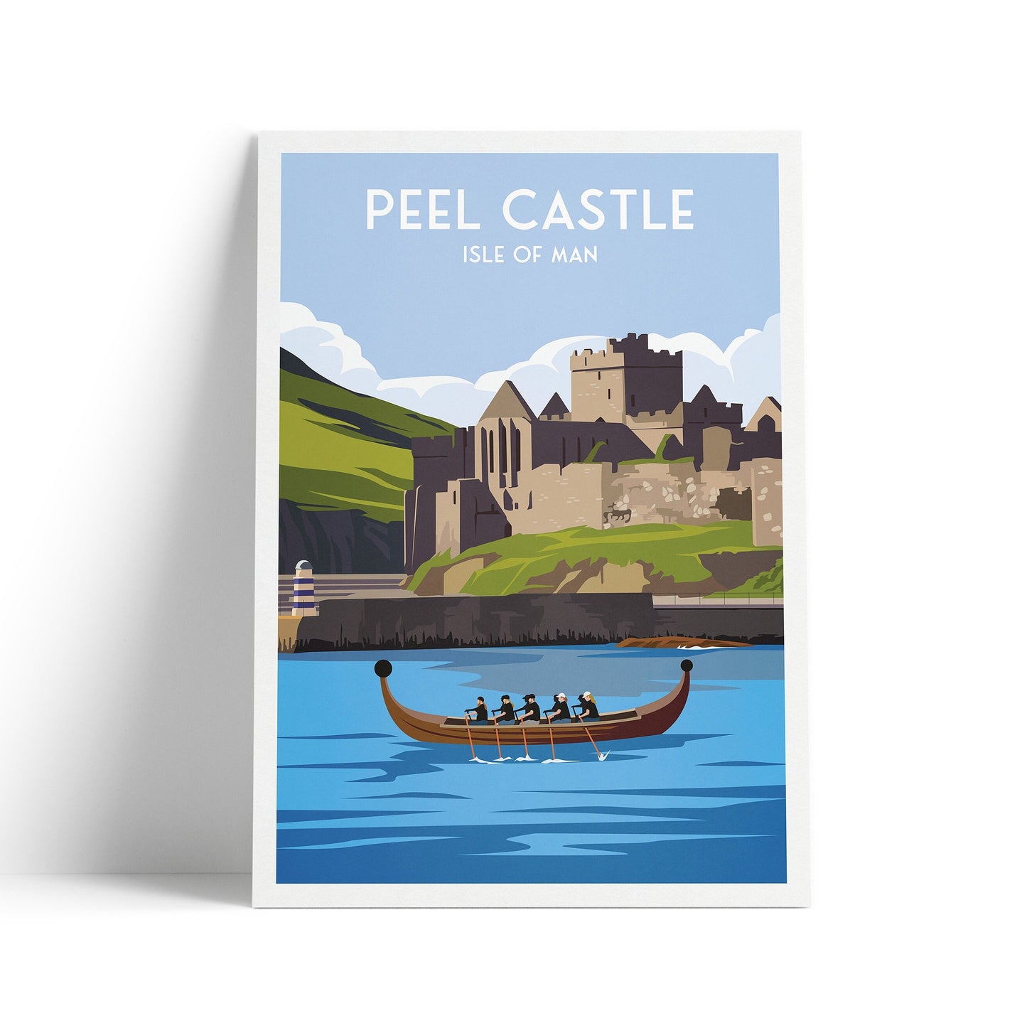 Peel Castle Print - Isle of Man Travel Poster