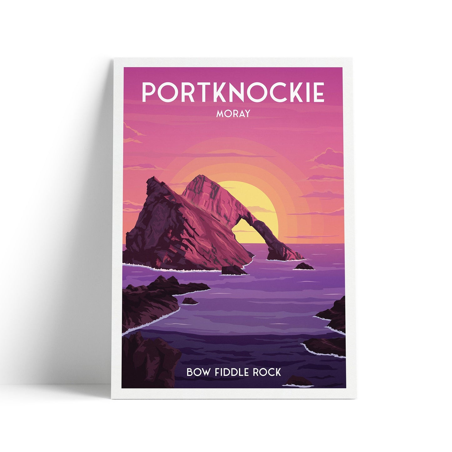 Portknockie Print - Bow Fiddle Rock - Moray Firth - Scotland