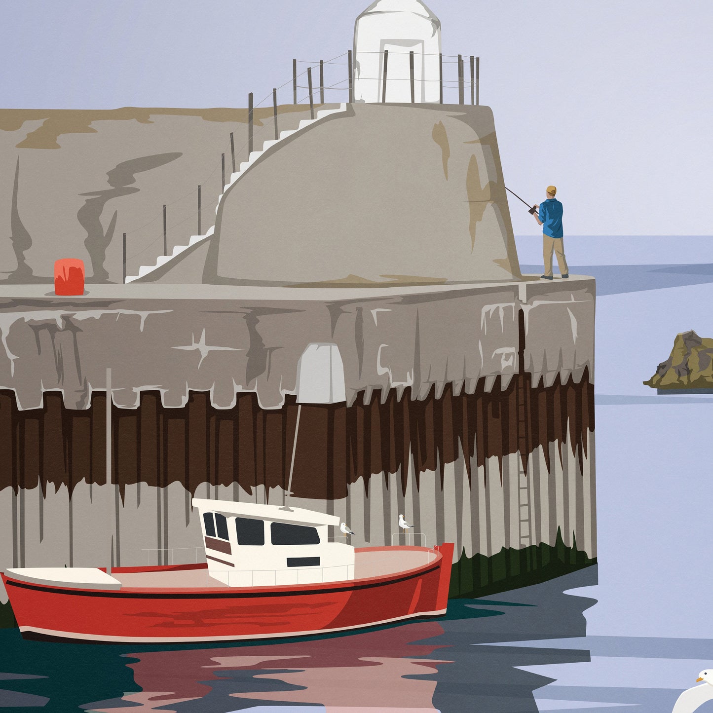 Findochty Print - Moray Firth - Buckie - Harbour- Paddleboarding - Scotland - Travel Poster