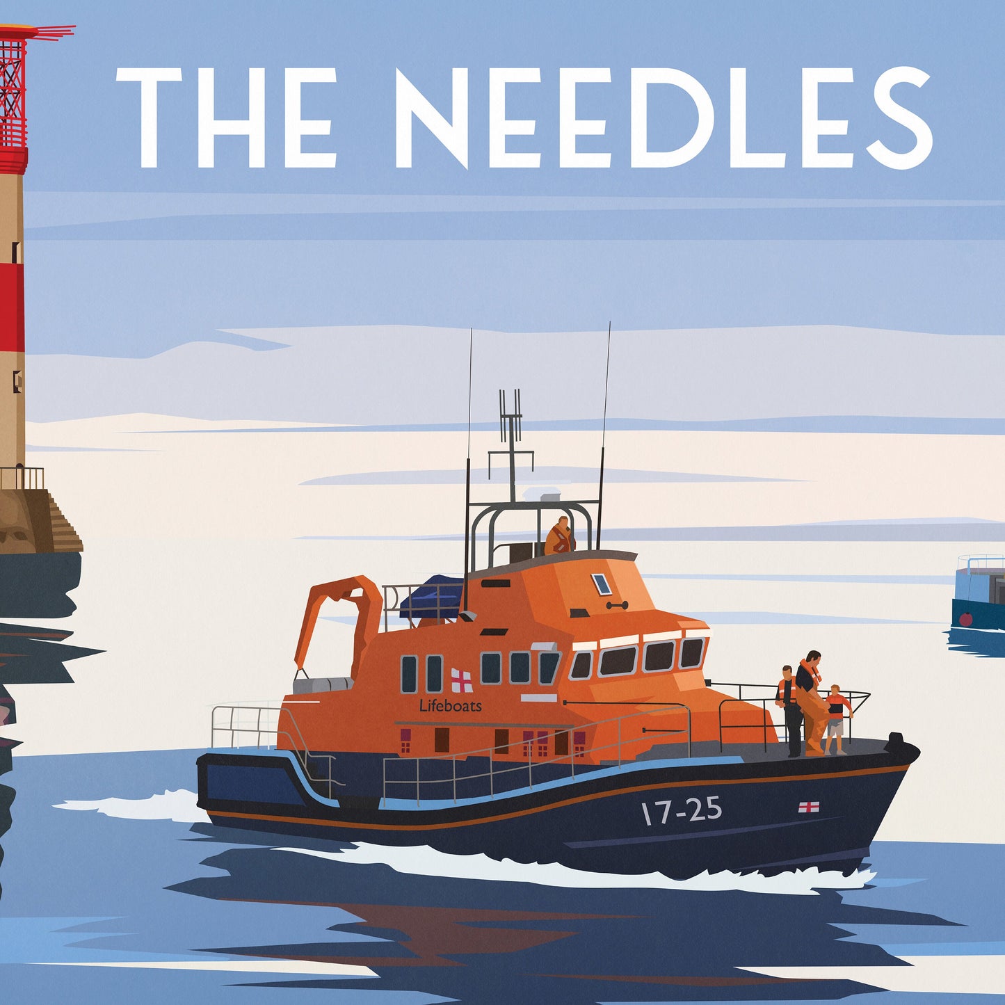 Isle of Wight Travel Poster, The Needles, Minimalist Wall Art, , Wall Art Prints