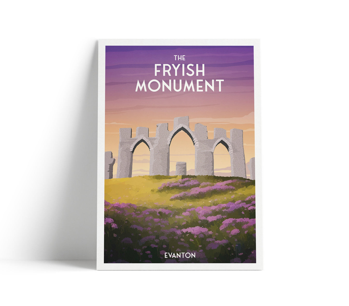 Fryish Monument Travel Poster - Highland Majesty - Evanton Print - Scotland