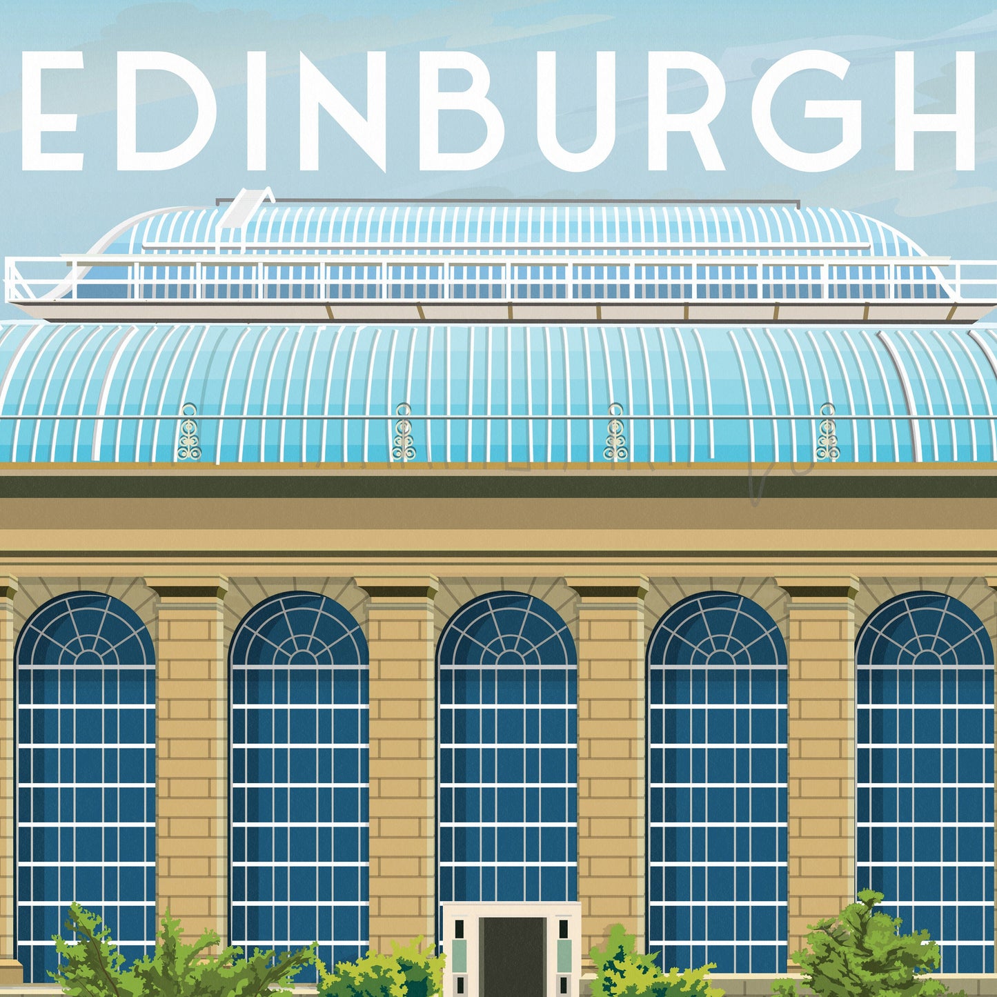 Edinburgh Royal Botanic Gardens - Scotland Art - Travel Poster - Home Decor - Scotland