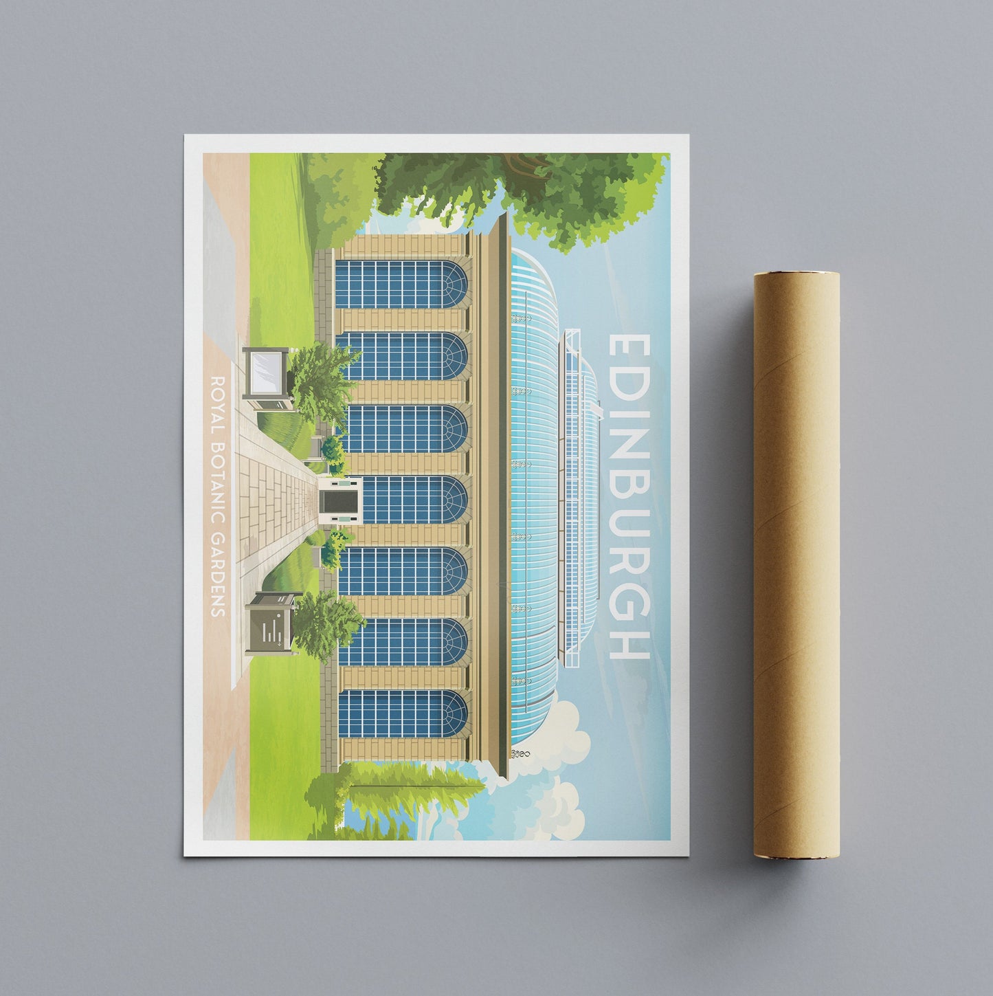 Edinburgh Royal Botanic Gardens - Scotland Art - Travel Poster - Home Decor - Scotland