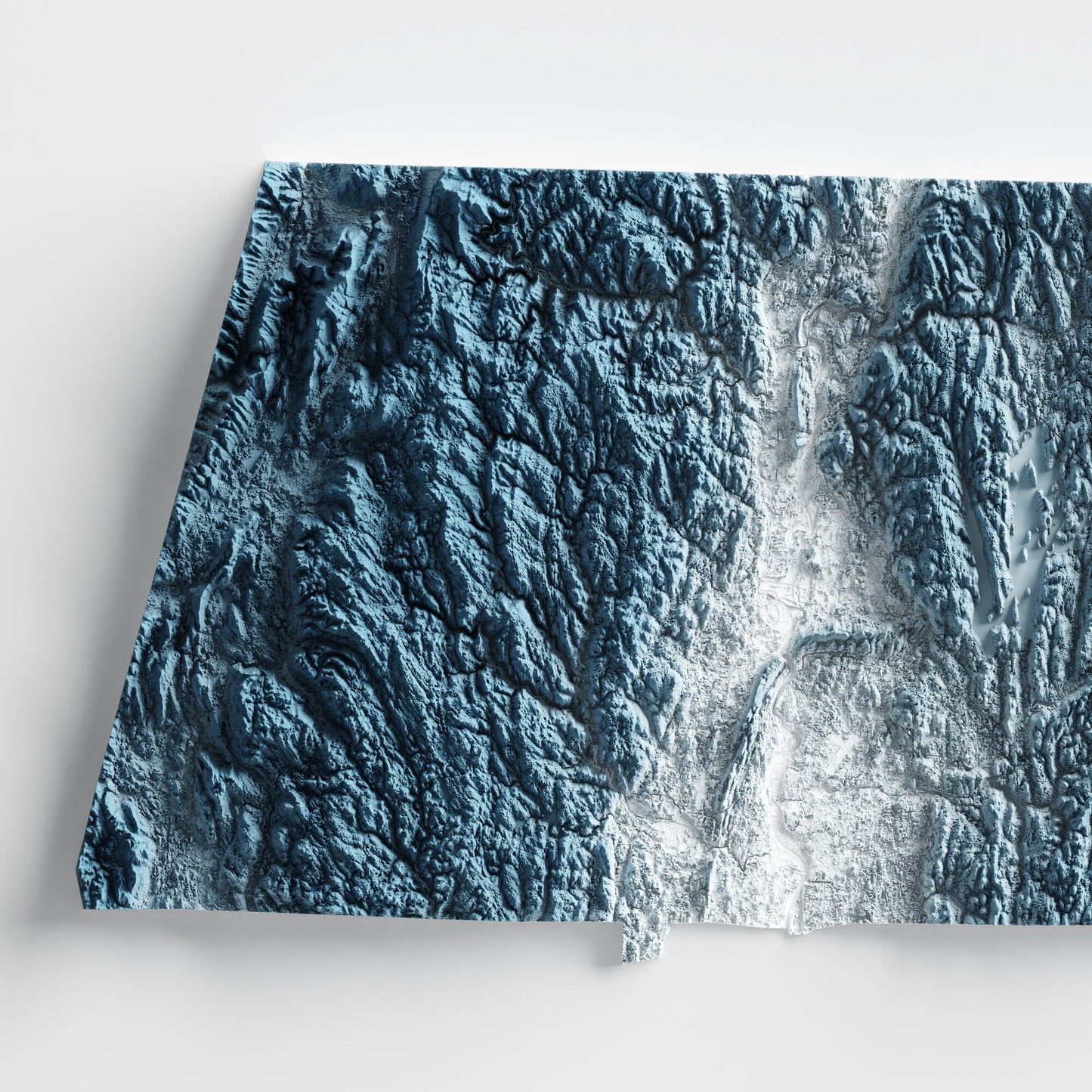 Massachusetts Art Relief Map - 2D Print - USA Geology - 2D Shaded Relief Map - United States of America