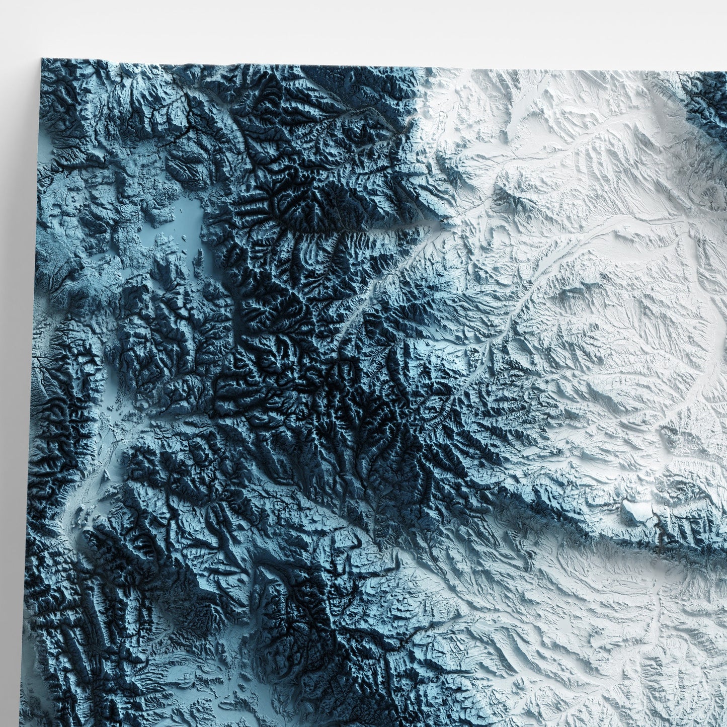Wyoming Art Relief Map - 2D Print - USA Geology - 2D Shaded Relief Map - United States of America