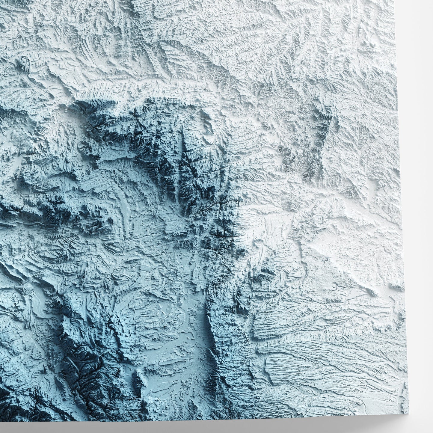 Wyoming Art Relief Map - 2D Print - USA Geology - 2D Shaded Relief Map - United States of America