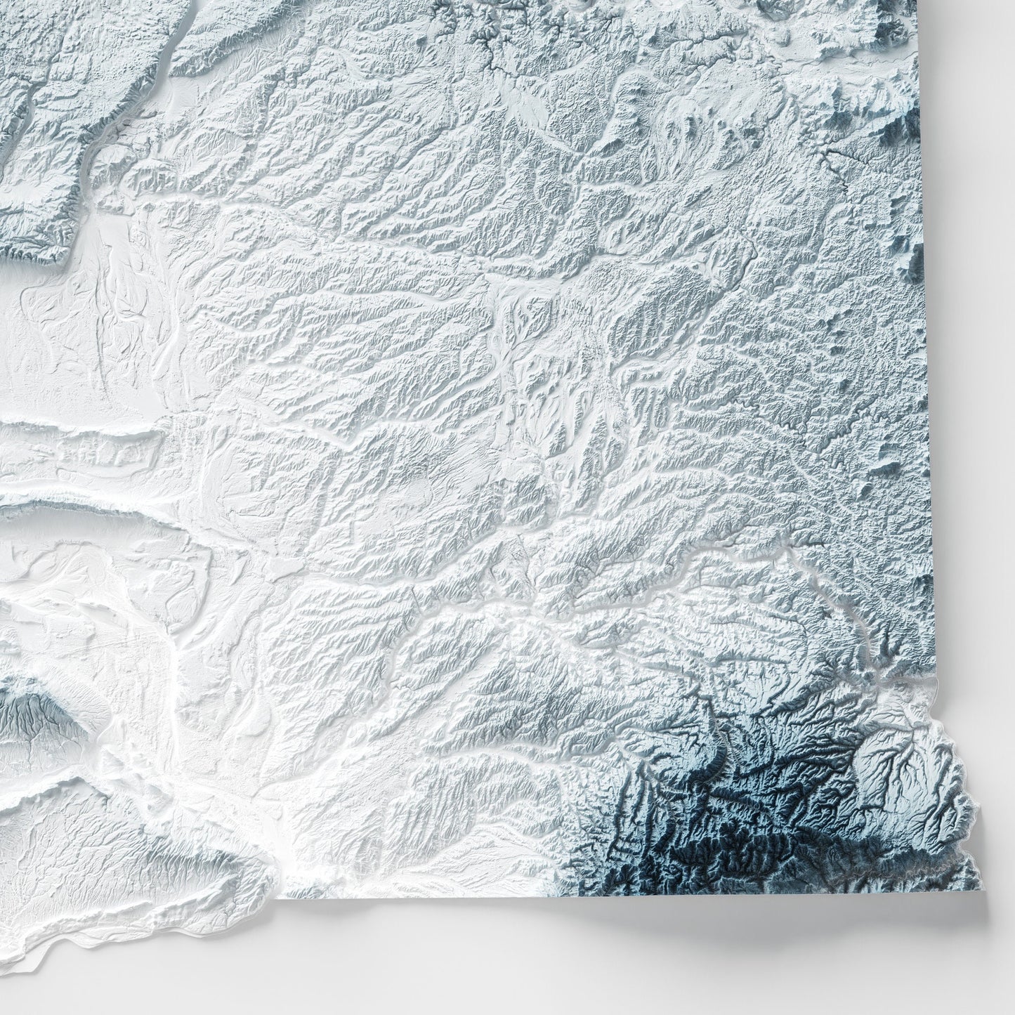 Washington Art Relief Map - 2D Print - USA Geology - 2D Shaded Relief Map - United States of America