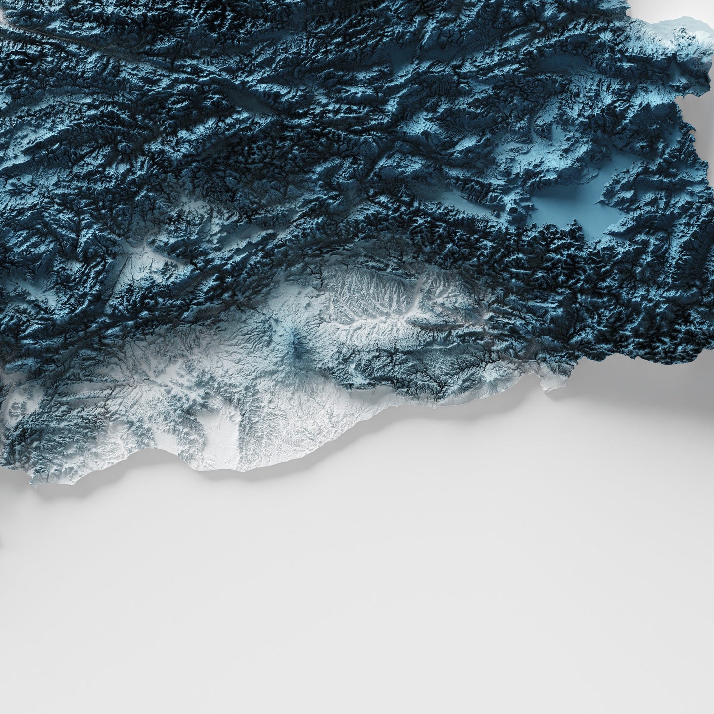 Turkey Map - 2D relief Map Art - Turkey Gifts - Southland