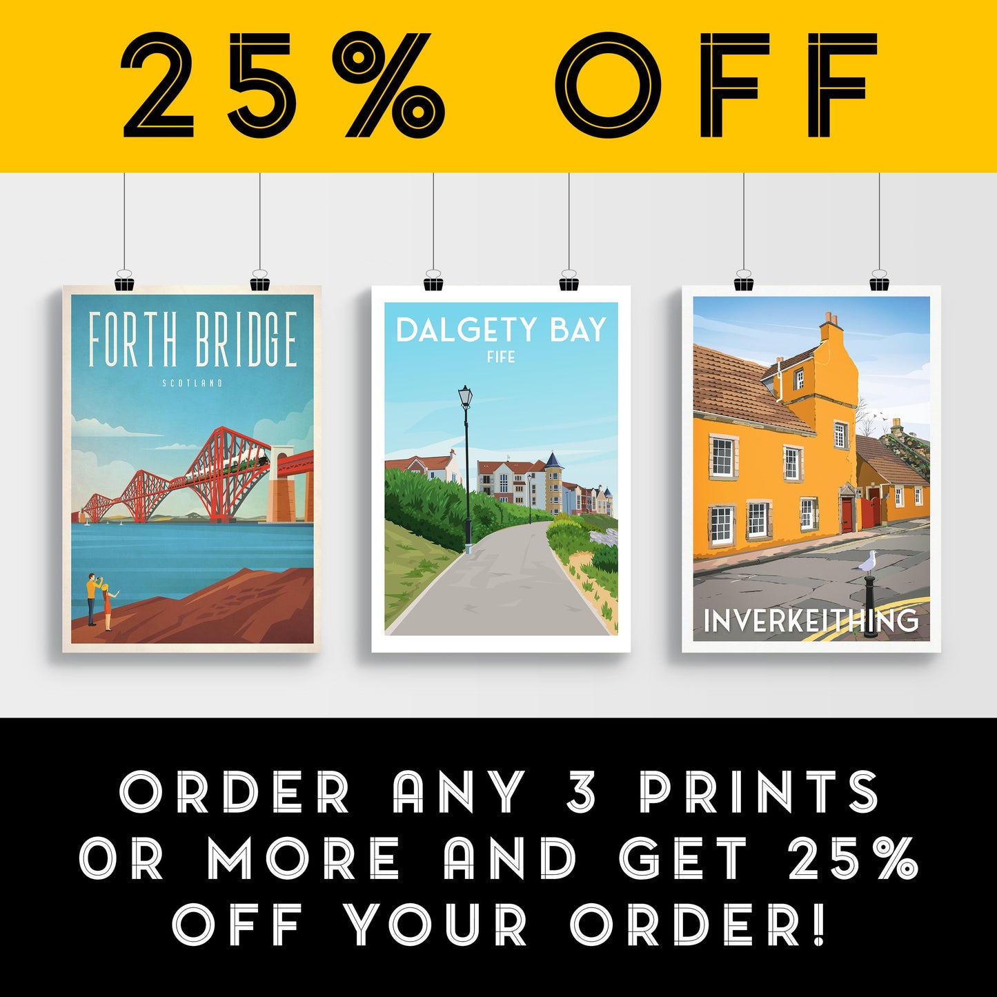 Dalgety Bay Print - St David's Harbour - Fife Travel Poster - Scottish Wall Art - Inverkeithing