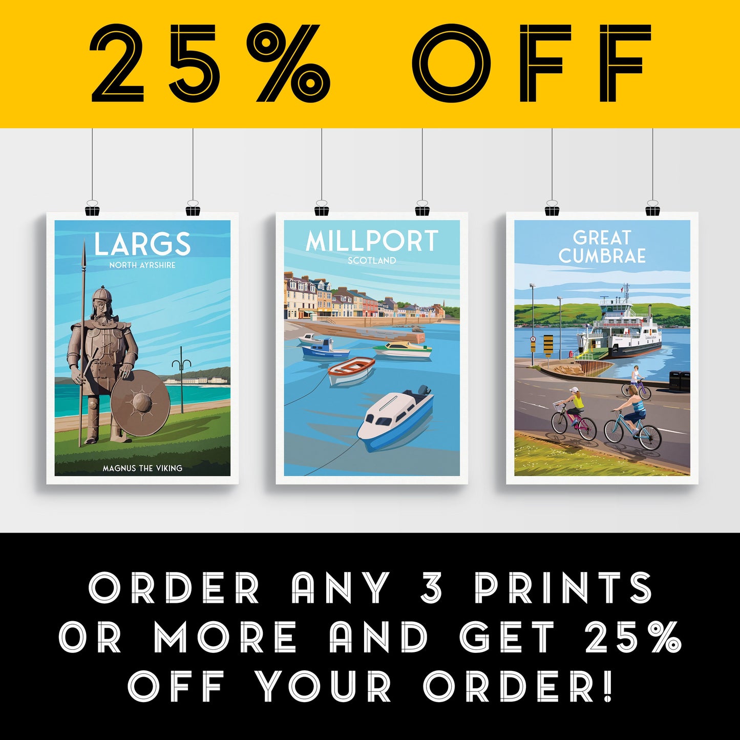 Millport Travel Poster - Great Cumbrae in the Firth of Clyde - Scotland - Harbour