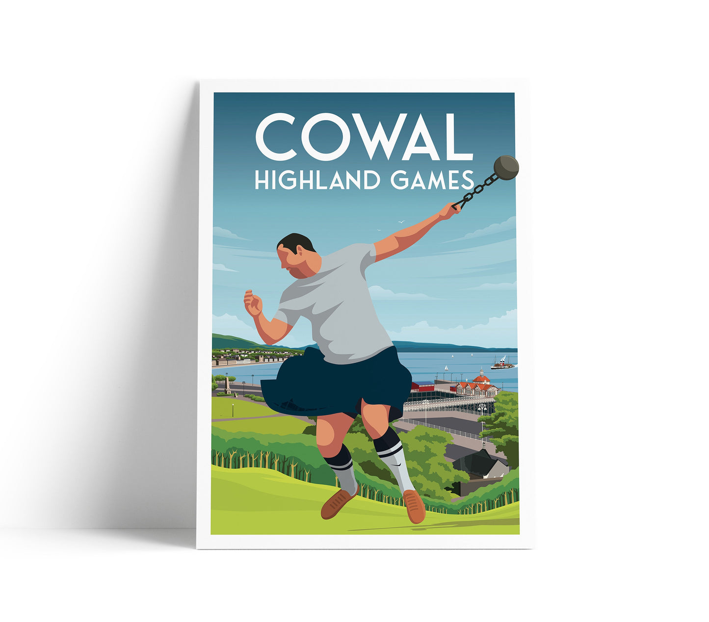 Cowal Highland Gathering Print - Highland Games - Dunoon - ball and chain