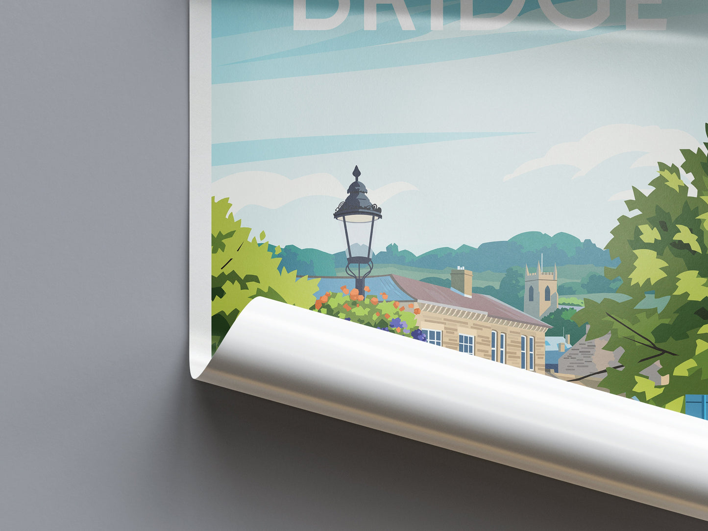Pateley Bridge Poster, West Yorkshire - Art Print