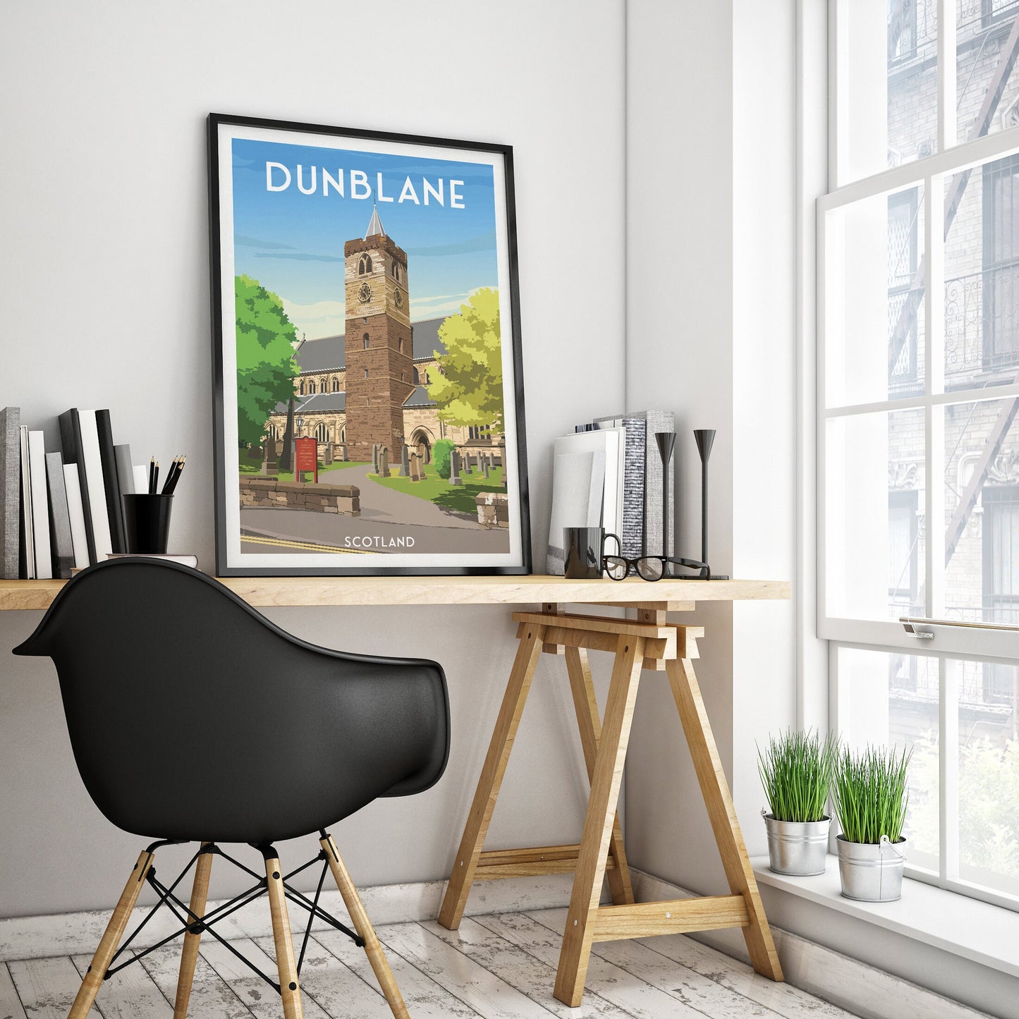 Dunblane Cathedral Travel Poster - Stirlingshire - Scotland