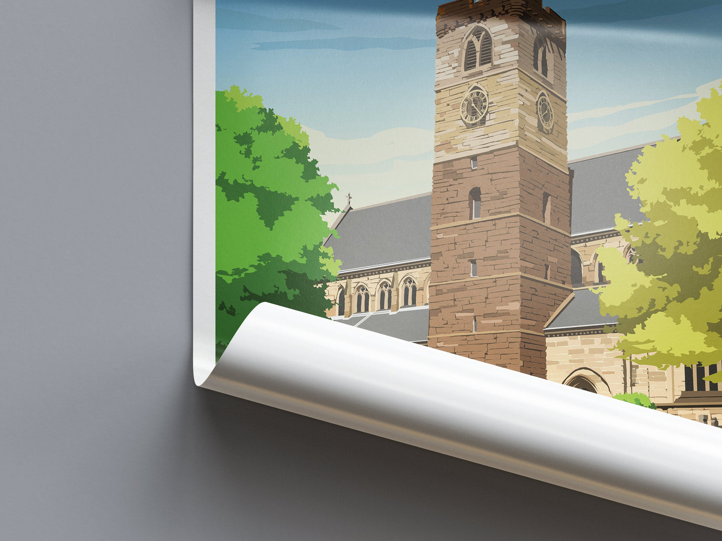Dunblane Cathedral Travel Poster - Stirlingshire - Scotland