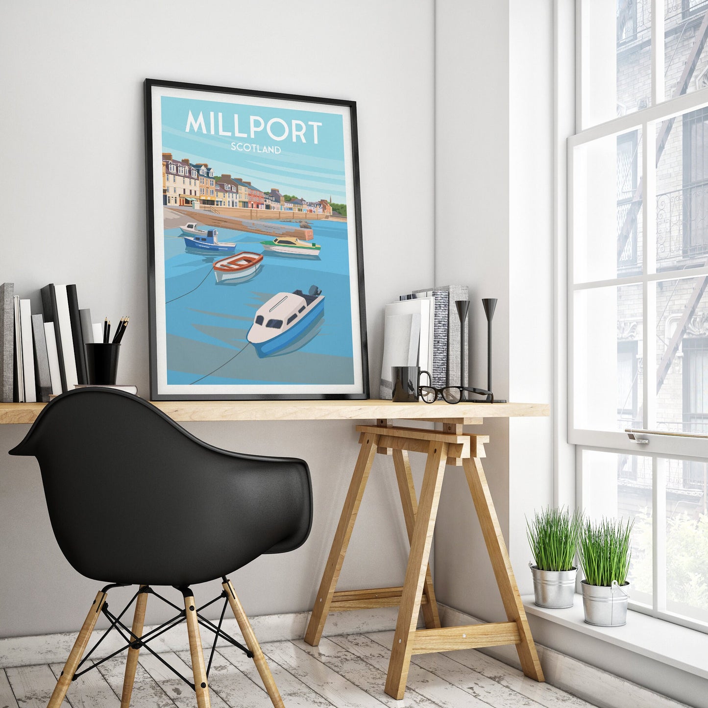 Millport Travel Poster - Great Cumbrae in the Firth of Clyde - Scotland - Harbour