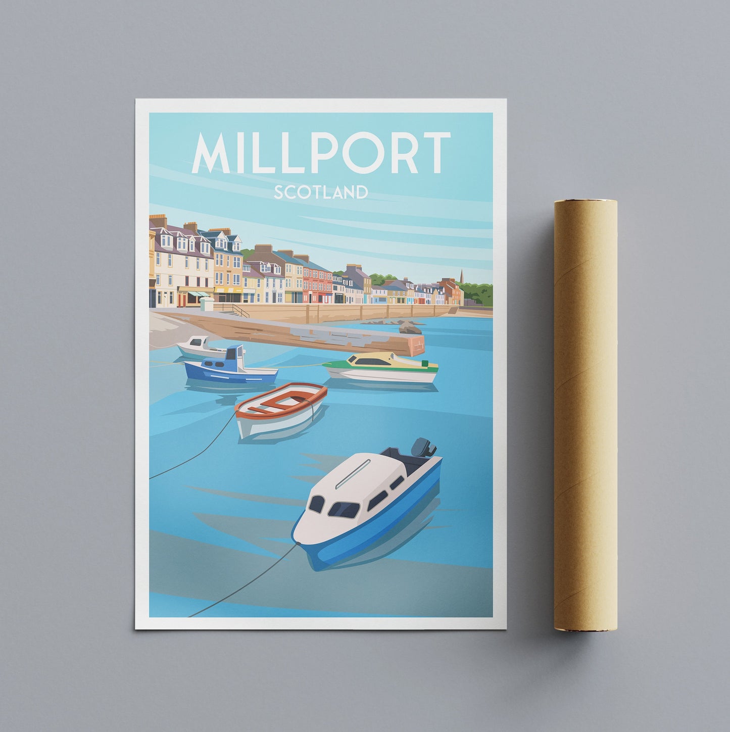 Millport Travel Poster - Great Cumbrae in the Firth of Clyde - Scotland - Harbour