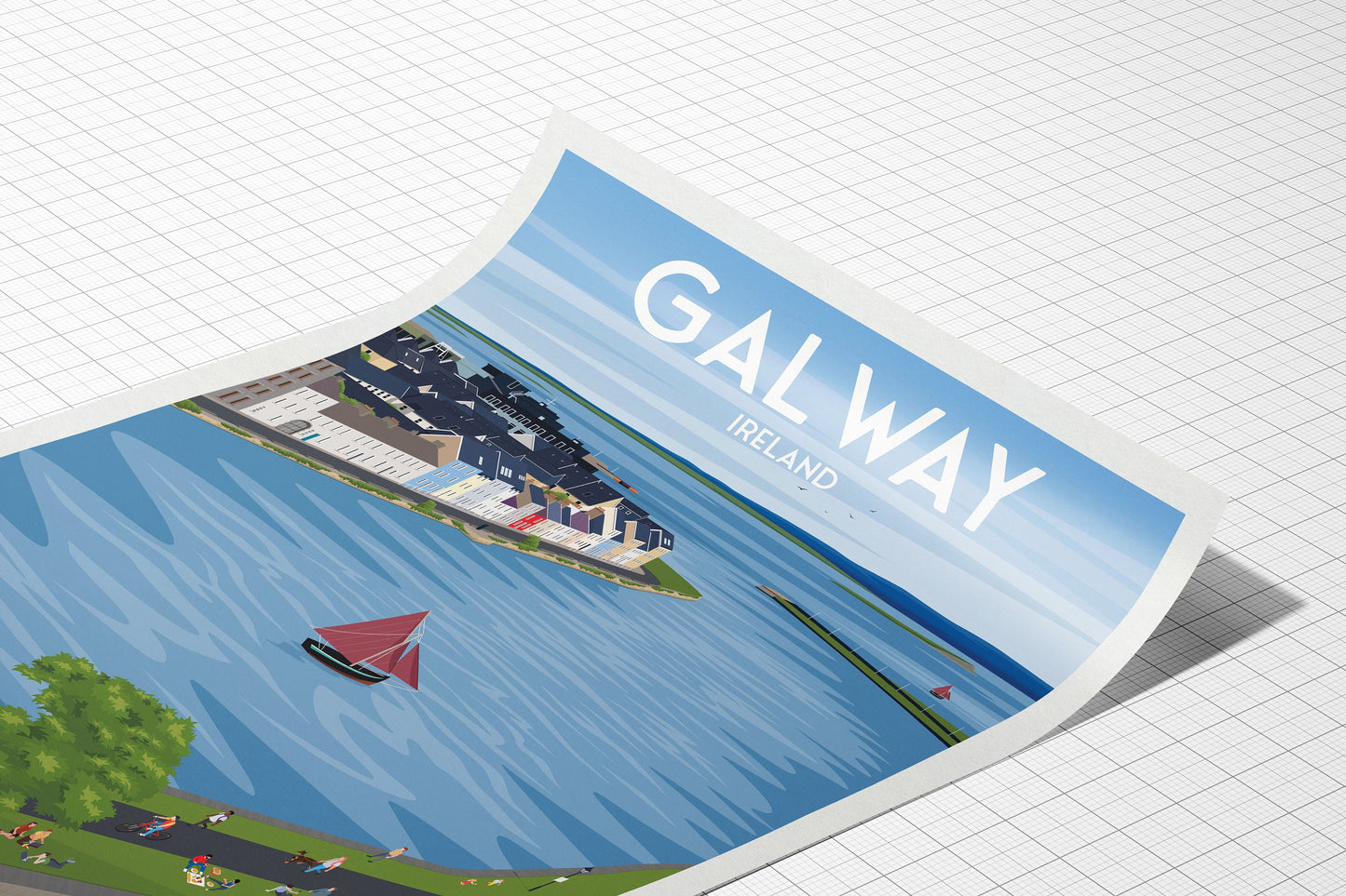 Galway Print | Ireland Travel Poster | Wall Decoration