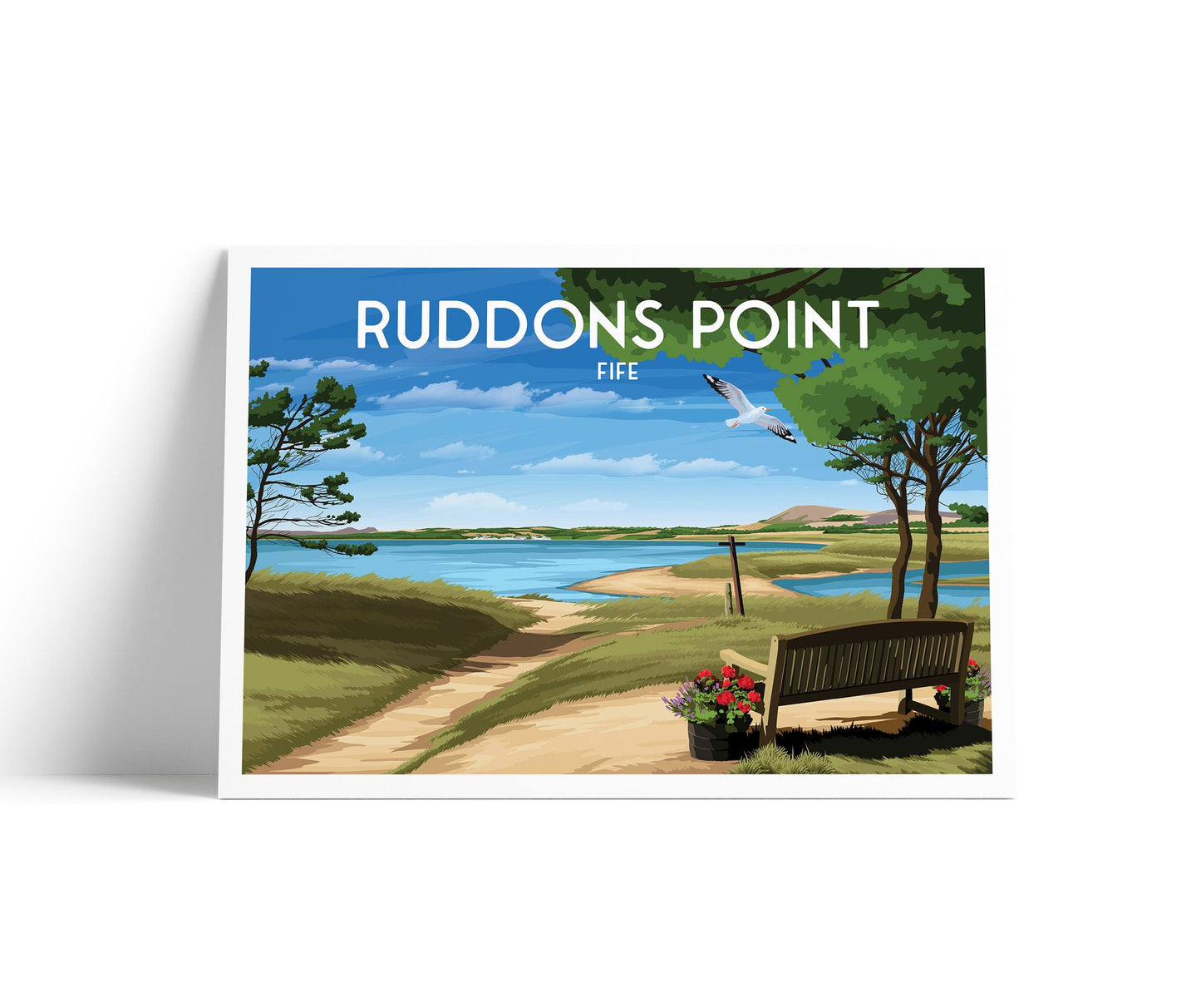 Ruddons Pont Print -Fife Travel Poster - Lower Largo - Elie - Scotland