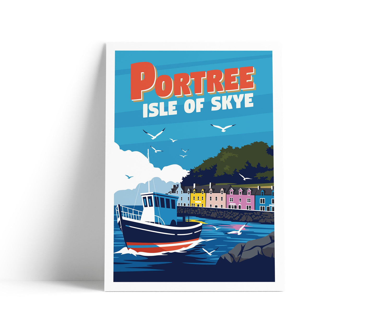 Portree Print - Isle of Skye Travel Poster