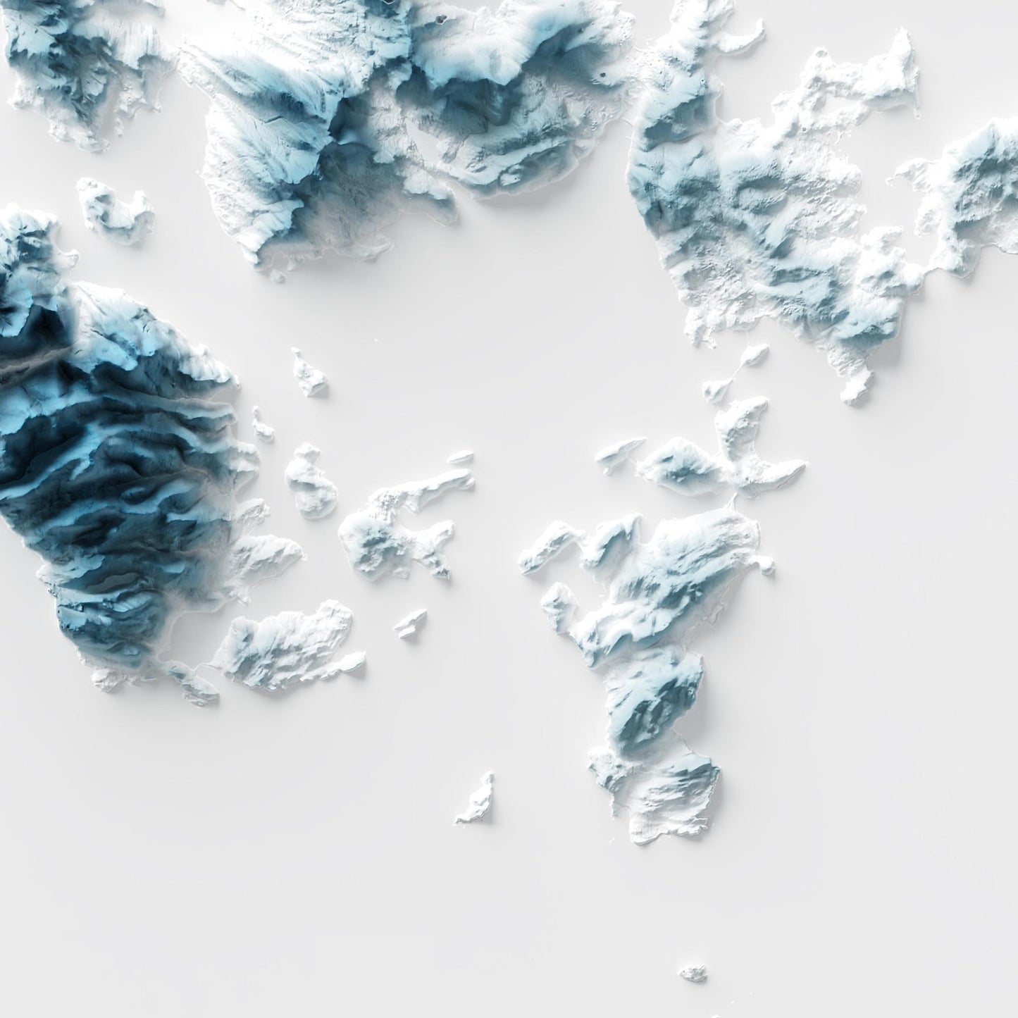 Orkney Art Relief Map - 2D Print - Scotland Geology Poster - 2D Shaded Relief Map