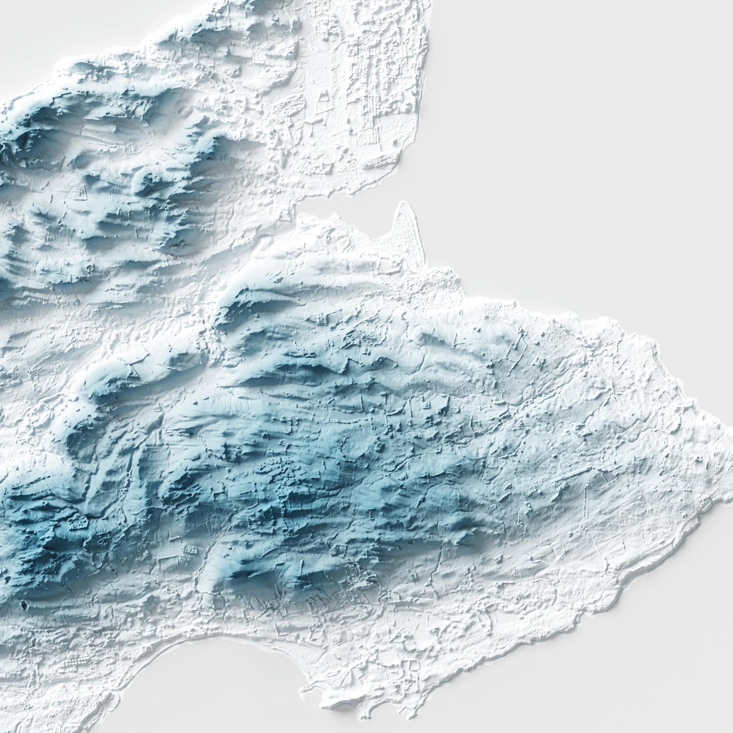Fife Art Relief Map - 2D Print - Scotland Geology Poster - 2D Shaded Relief Map