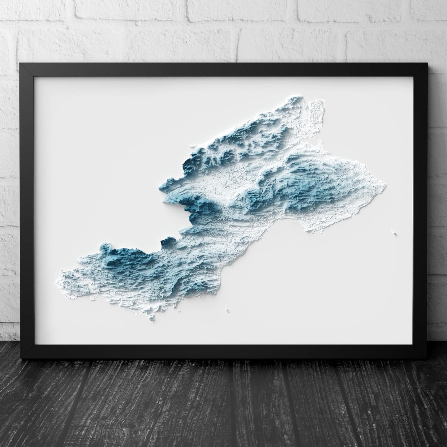 Fife Art Relief Map - 2D Print - Scotland Geology Poster - 2D Shaded Relief Map
