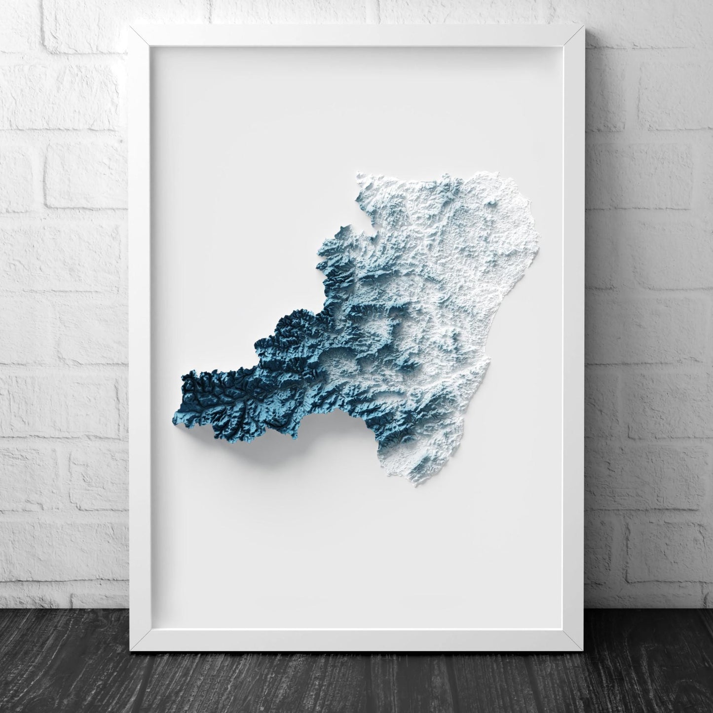 Aberdeenshire Art Relief Map - 2D Print - Scotland Geology Poster - 2D Shaded Relief Map